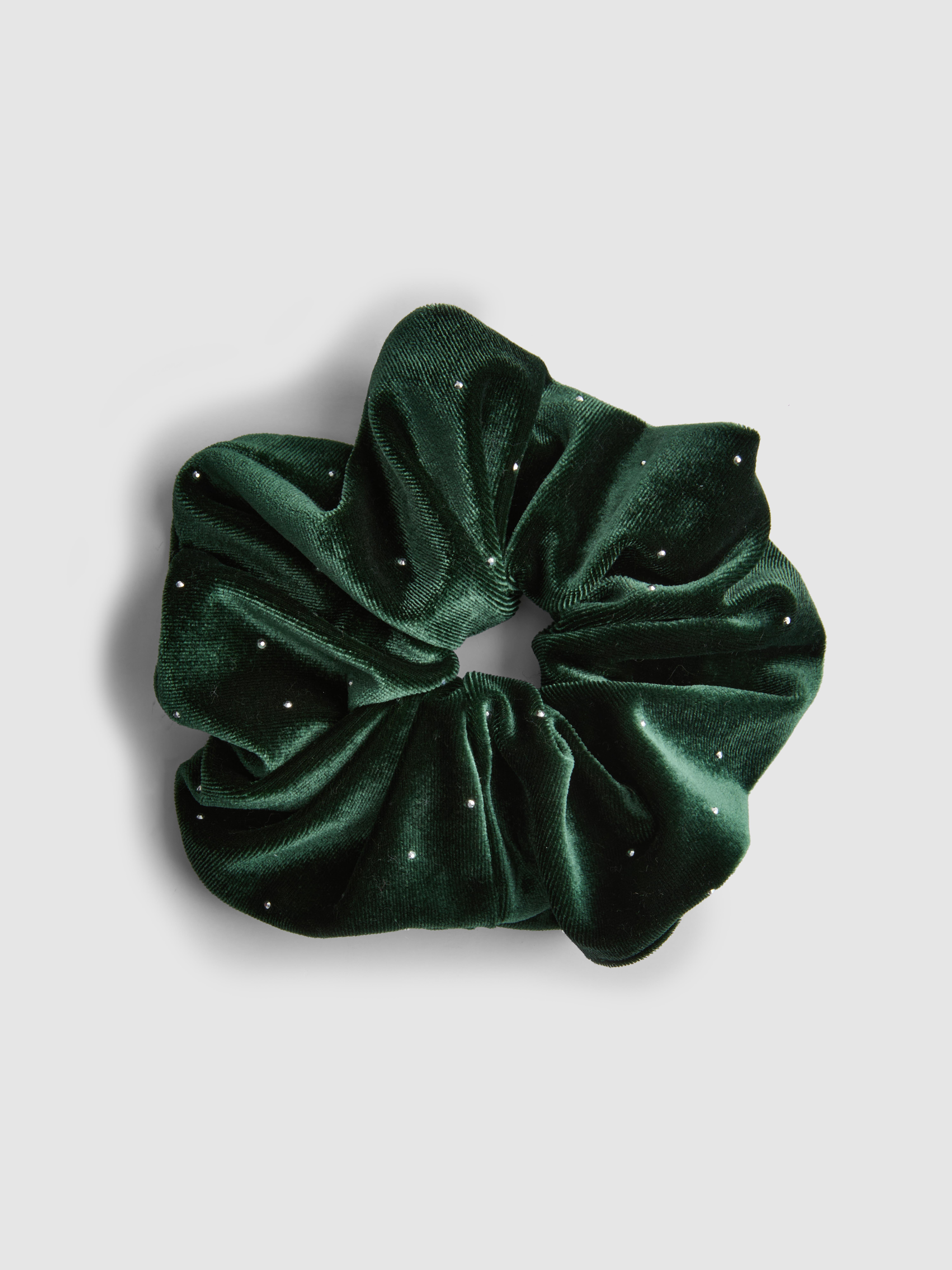 Fluwelen haarscrunchie met stras