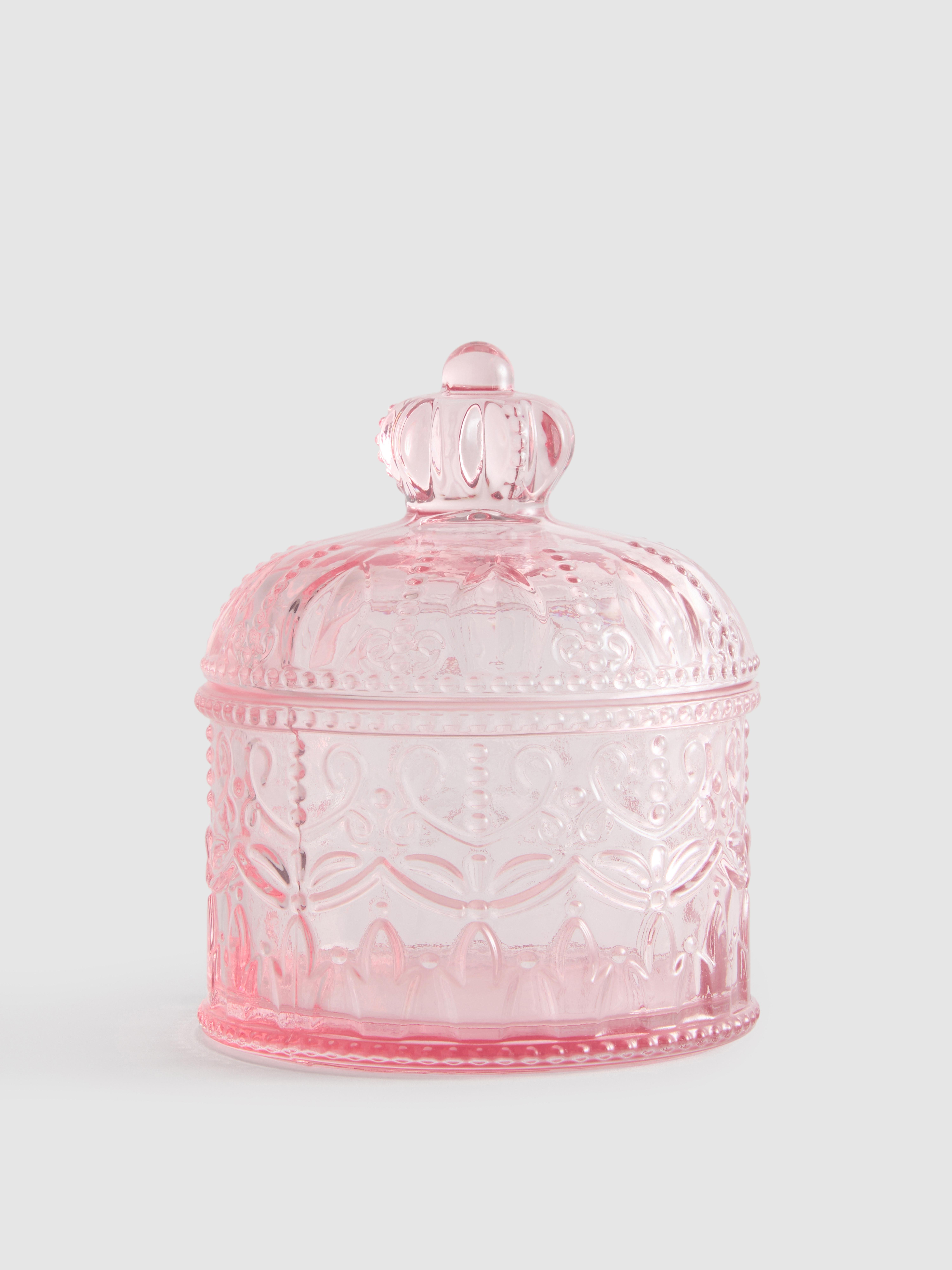 Caixa decorativa vidro relevo