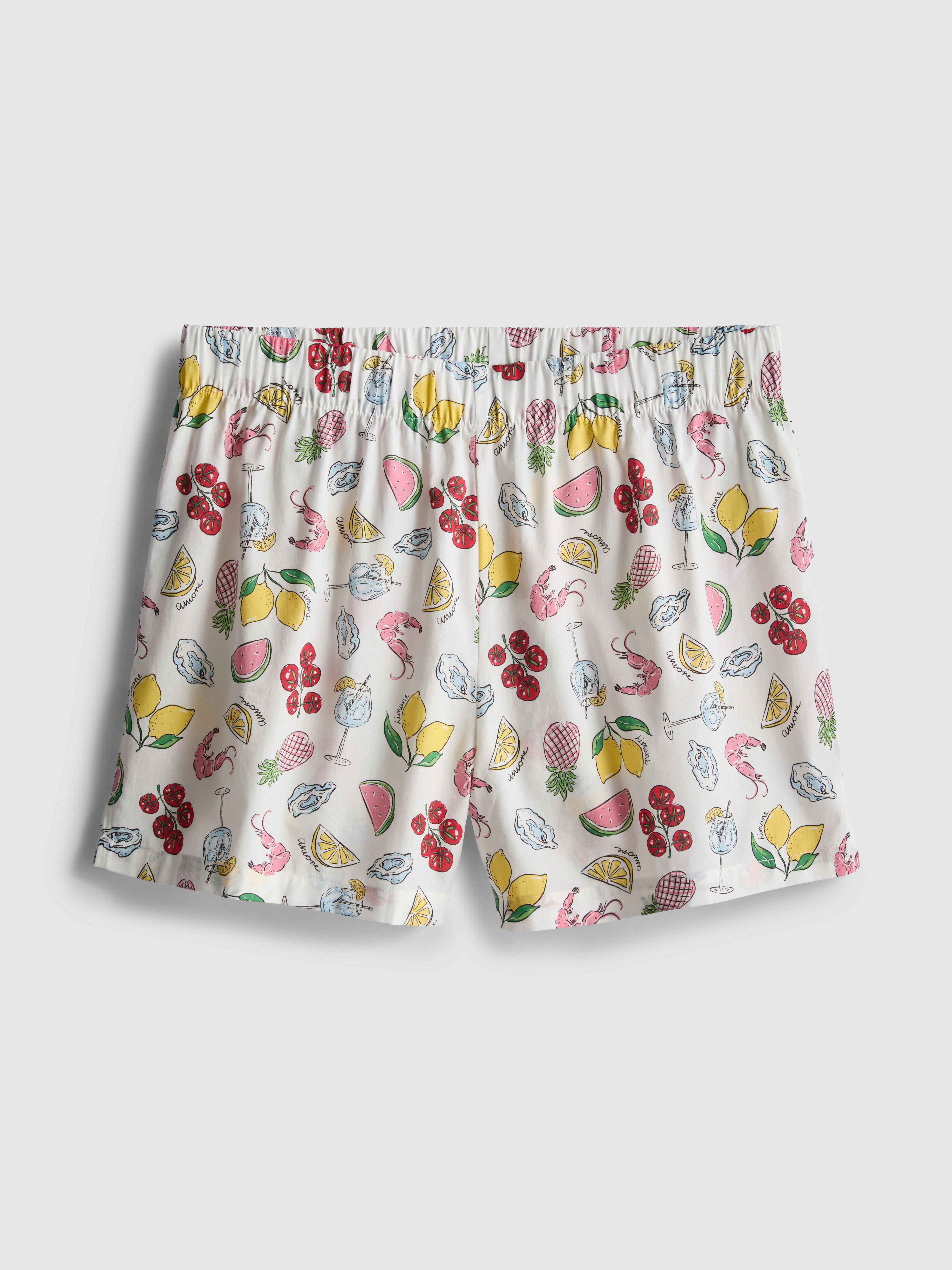 Cotton Woven Pajama Shorts White