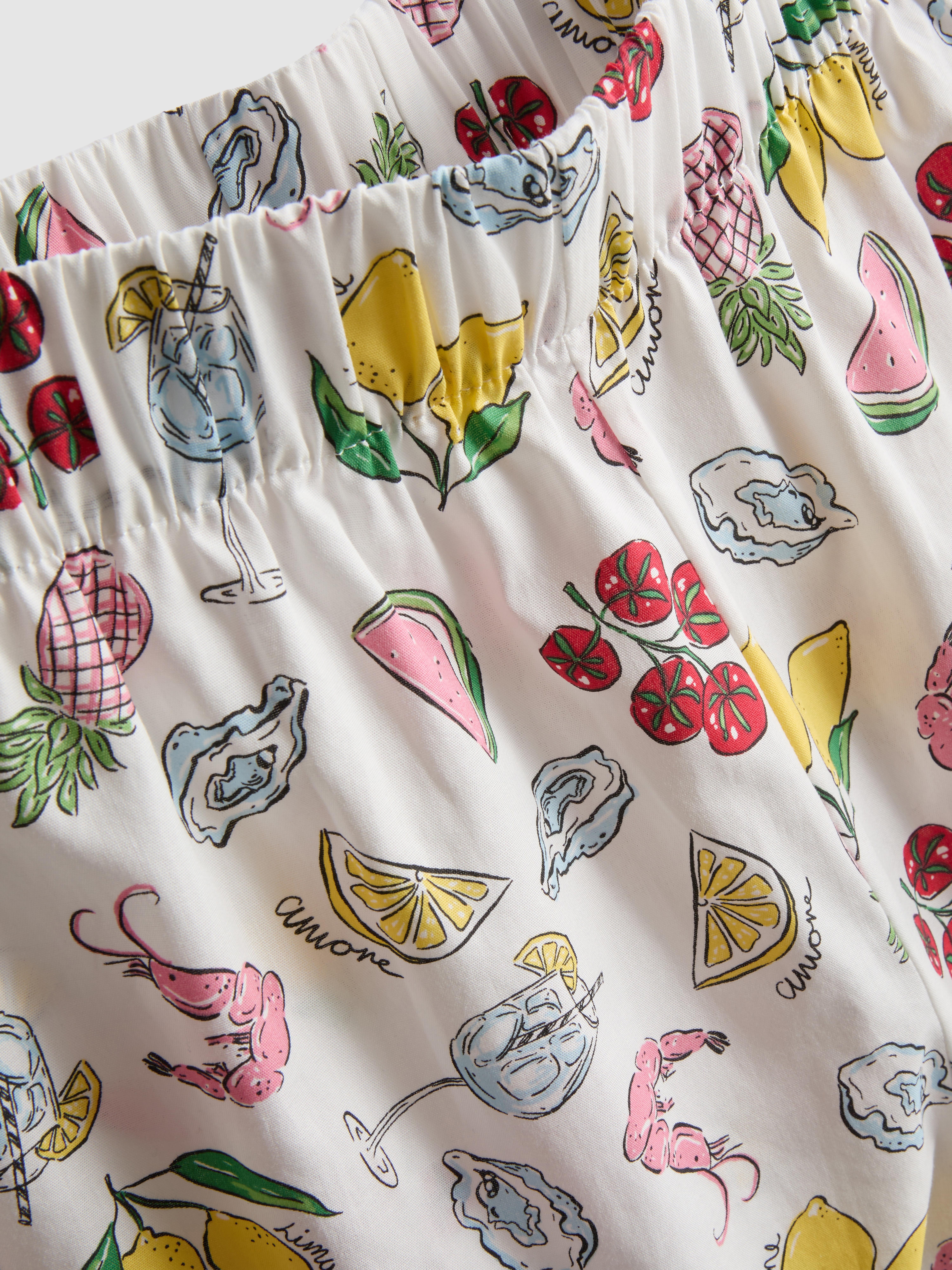 Cotton Woven Pajama Shorts