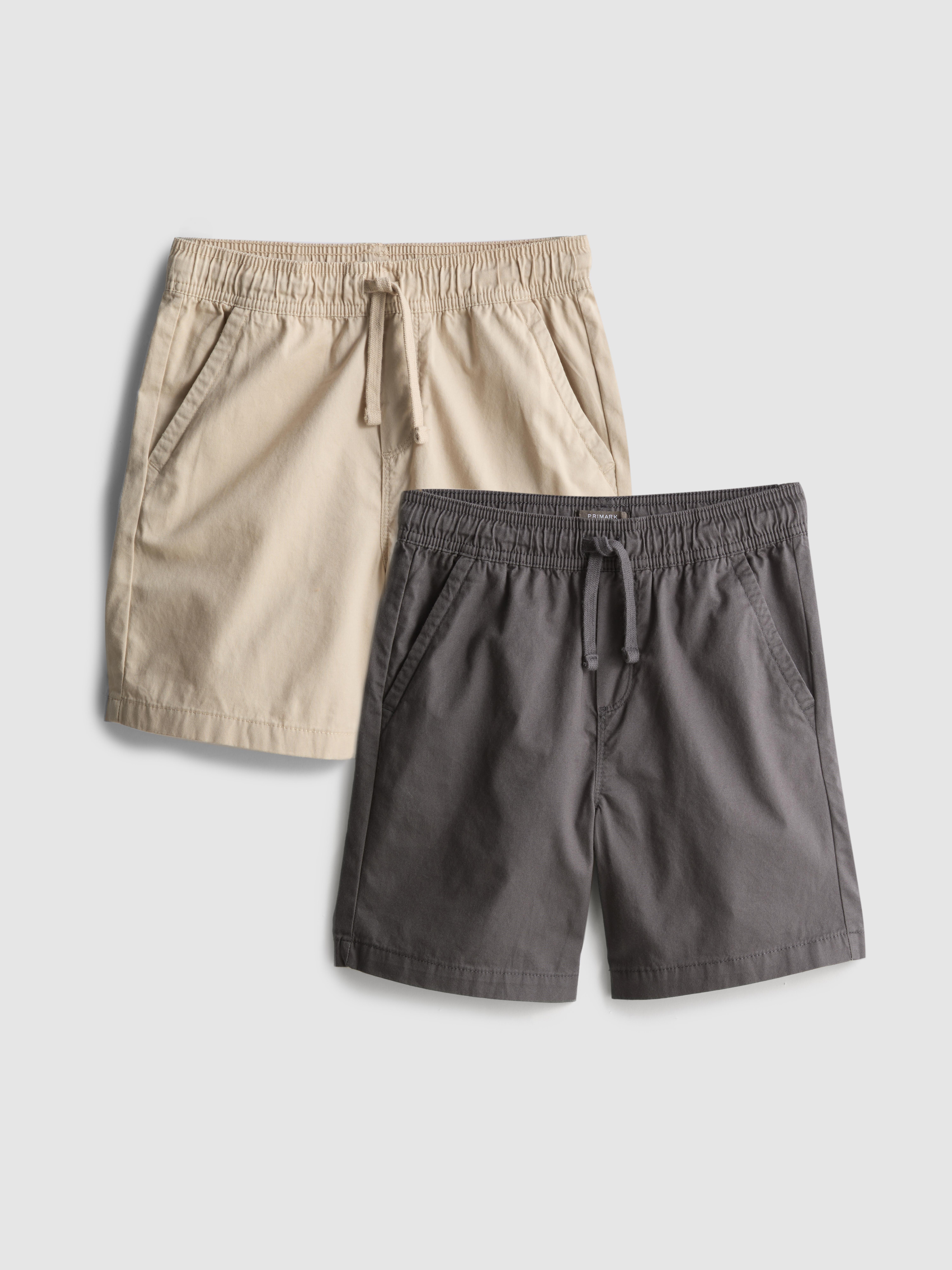 Boys Charcoal 7-15yrs | 2pk Drawstring Shorts