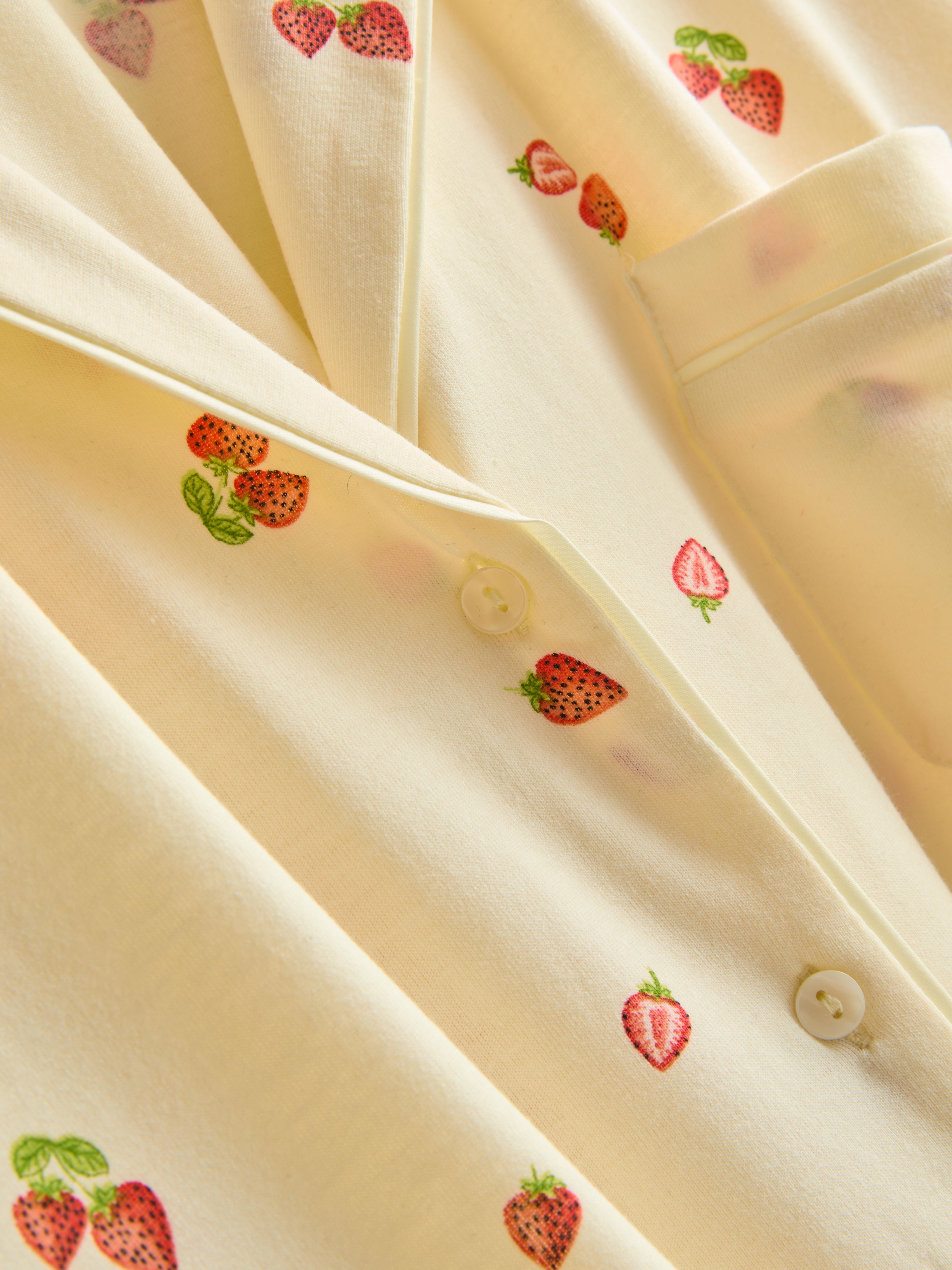 Women's Lemon Printed Shorty Boyfriend Pajamas