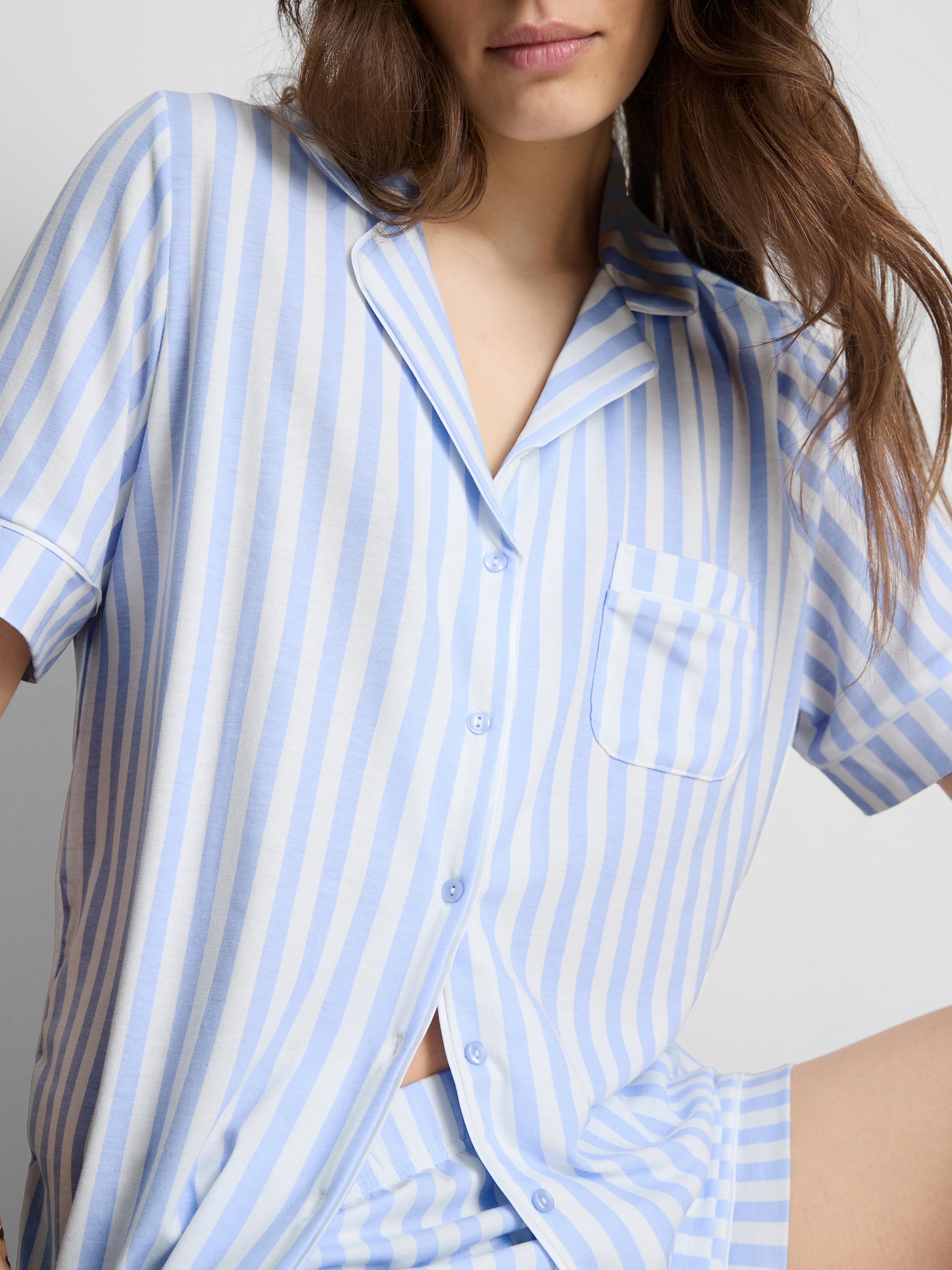 Korte boyfriend-pyjama met print