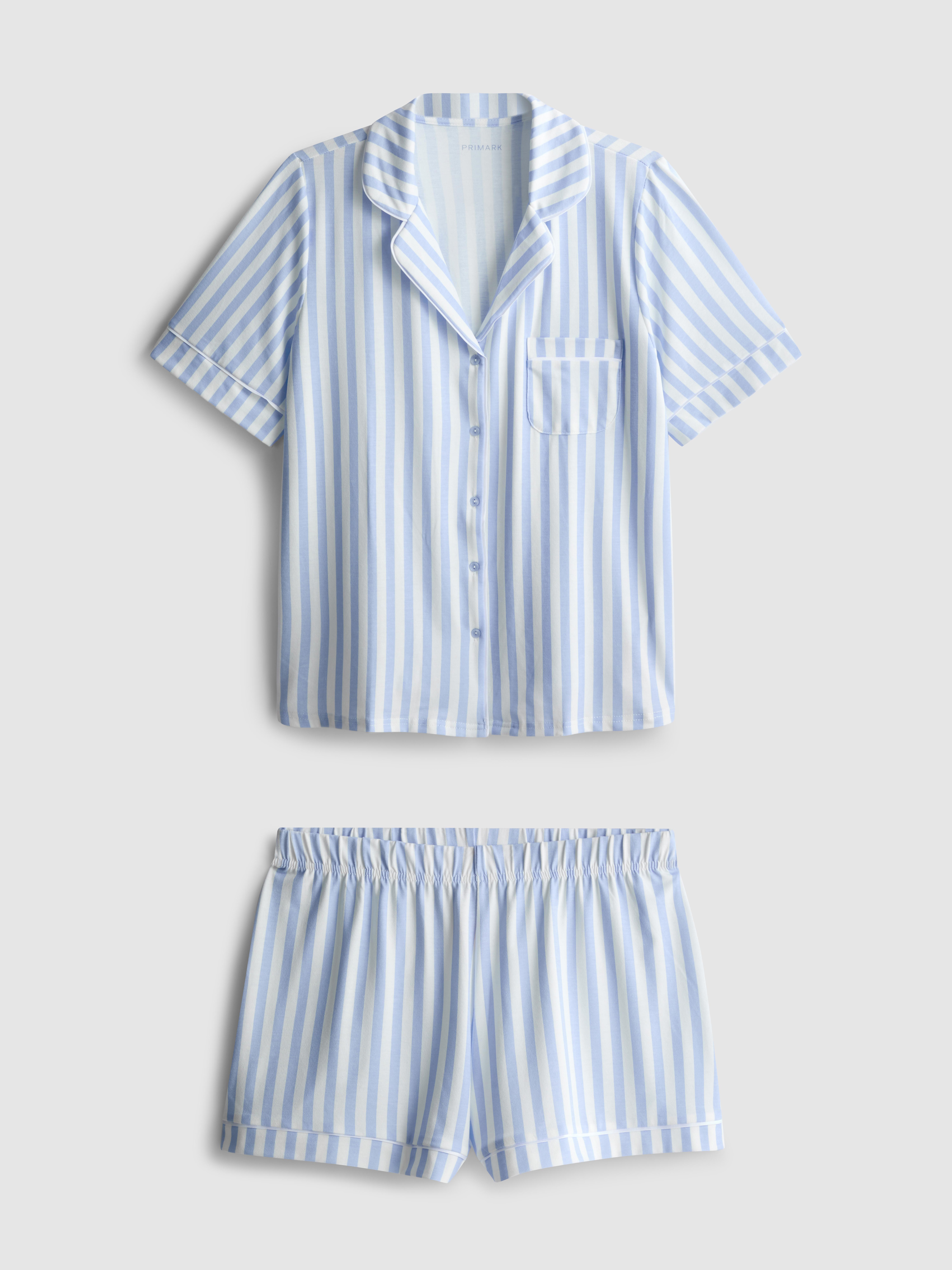 Korte boyfriend-pyjama met print