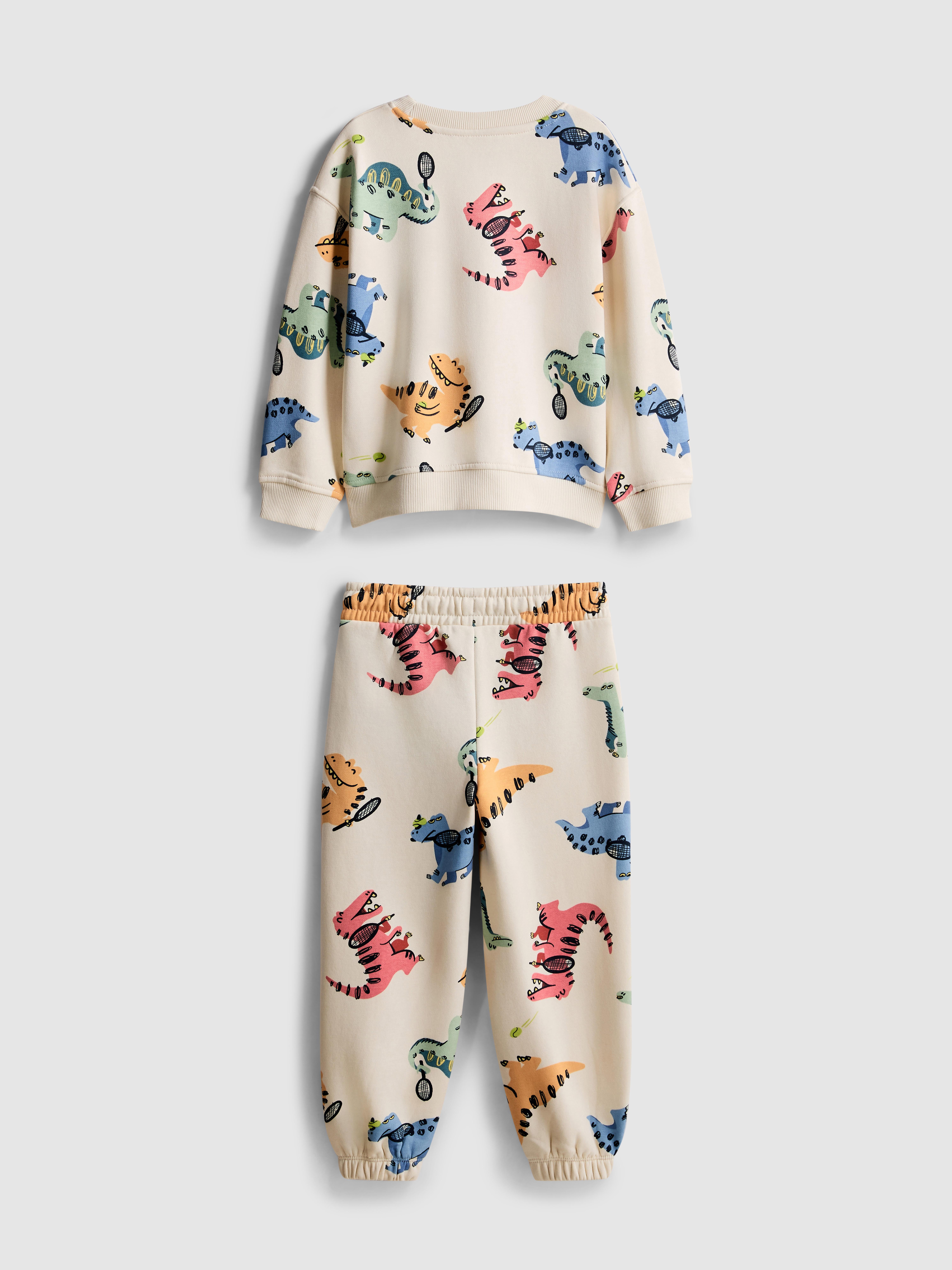1.5-8yrs | Dinosaur Graphic Sweatshirt and Sweatpants Set