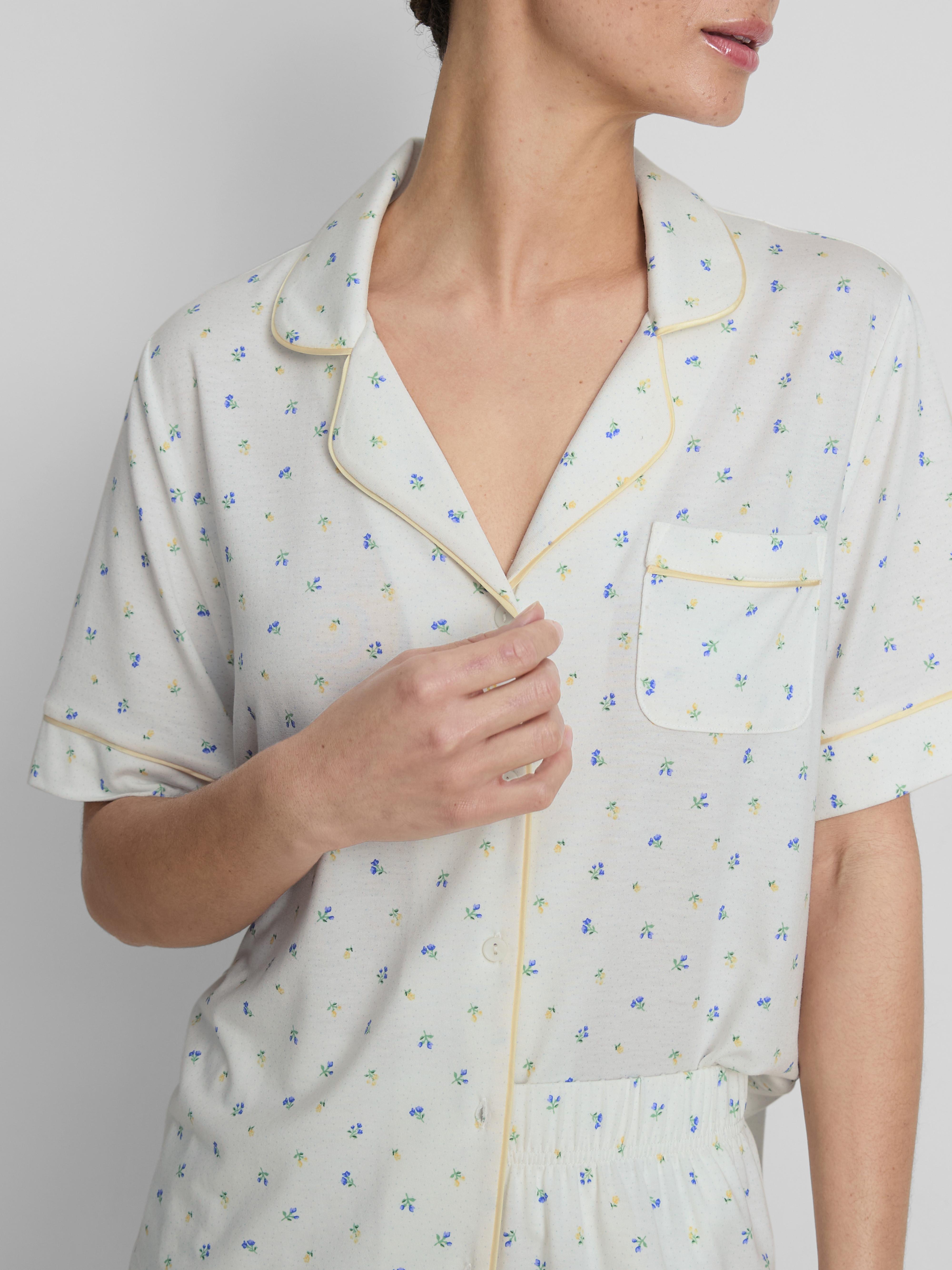 Pijama corto de corte boyfriend estampado