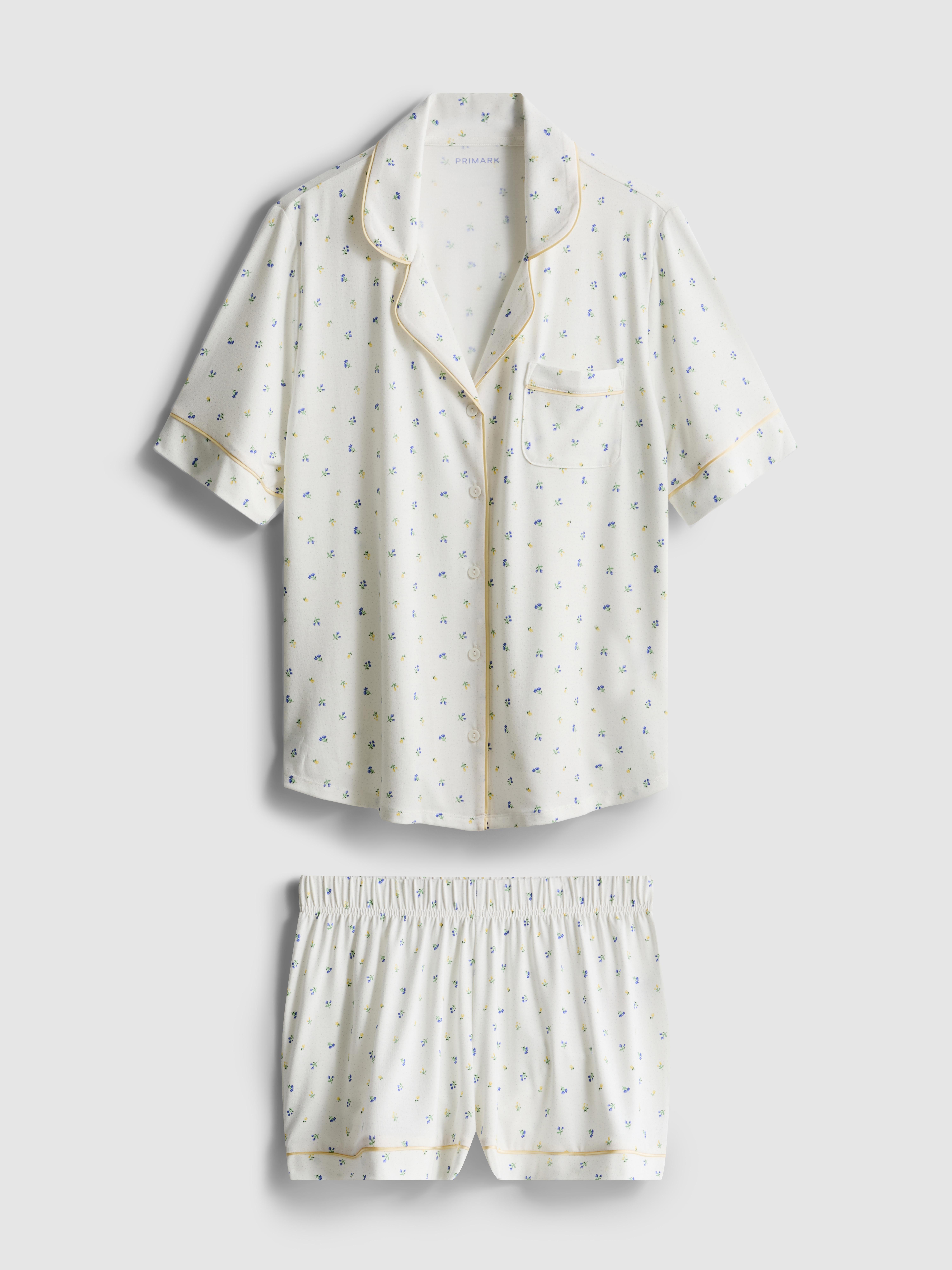 Pijama corto de corte boyfriend estampado