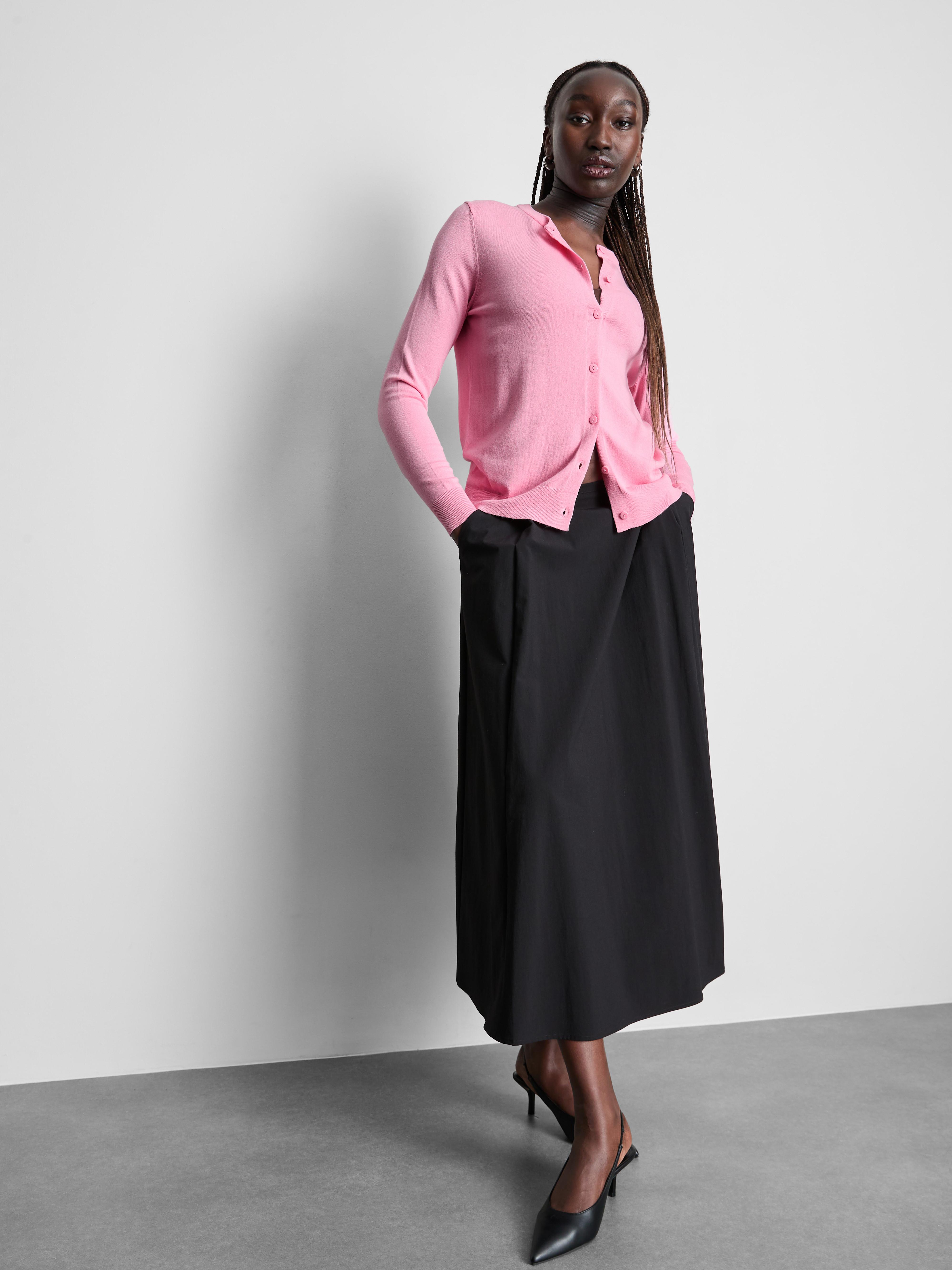 Cardigan de bază cu guler rotund