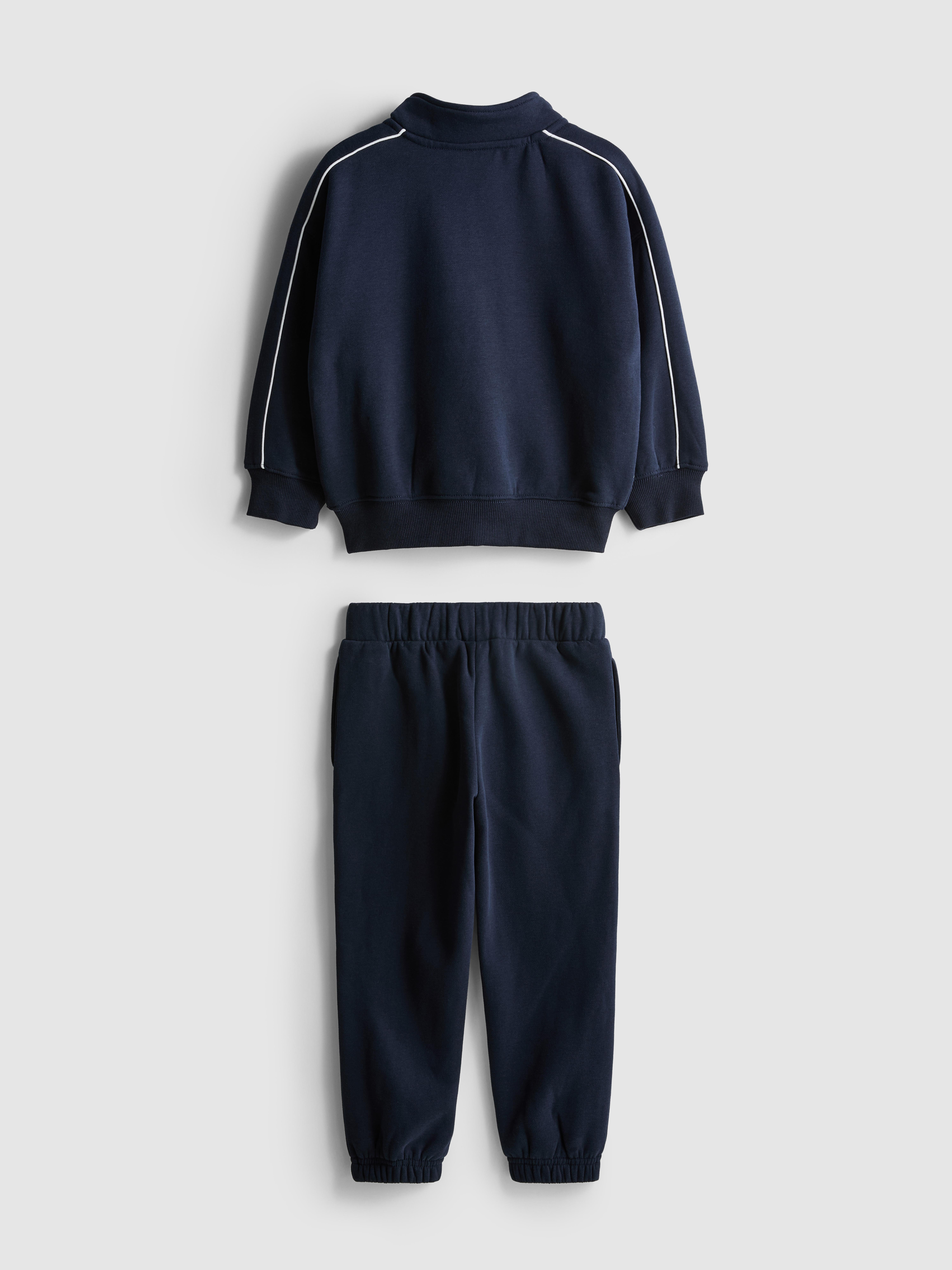 Boys Navy 1.5-8yrs | Funnel Neck Sweatshirt and Joggers Set