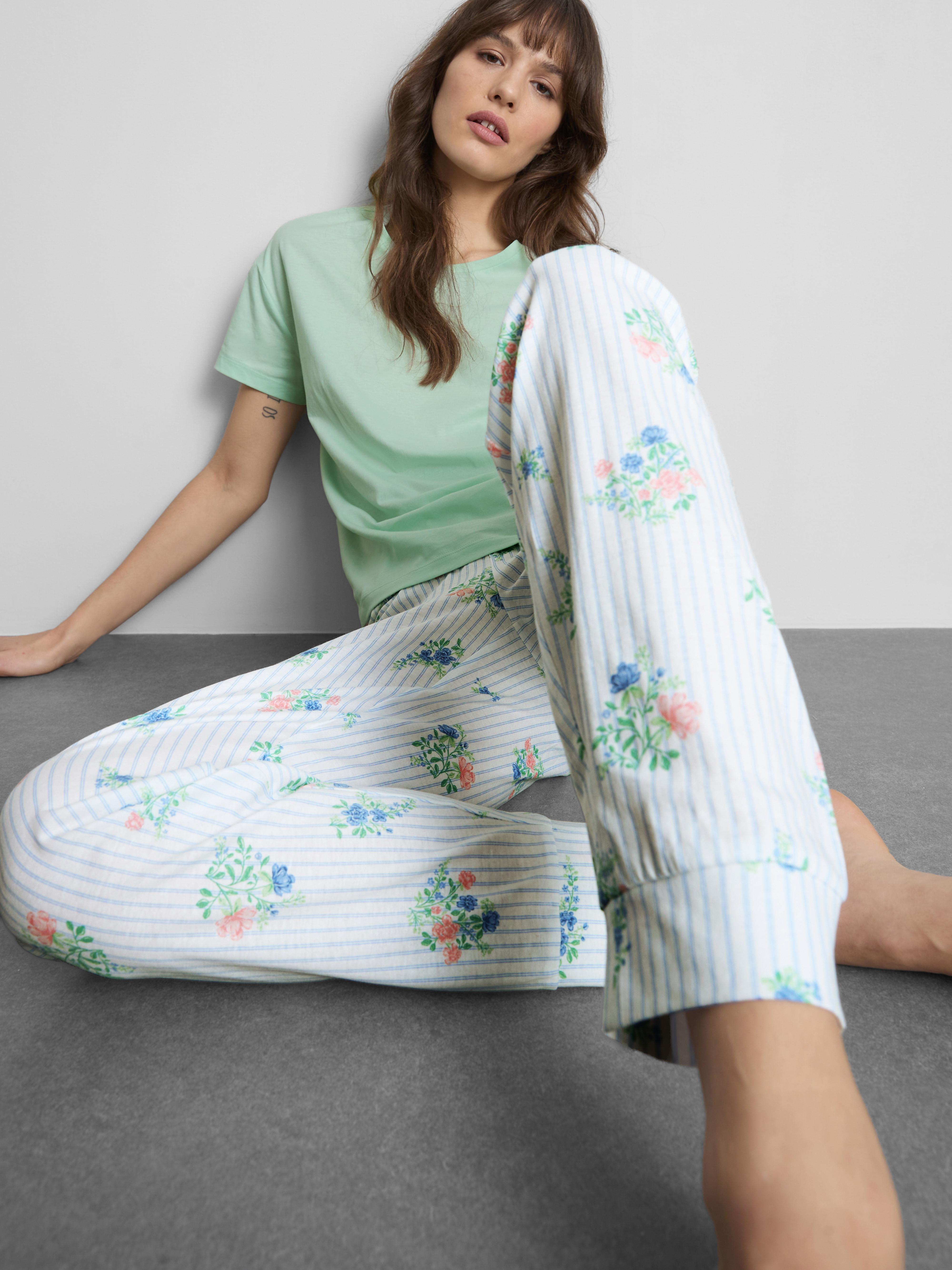 Baumwoll-Schlafanzug mit Print