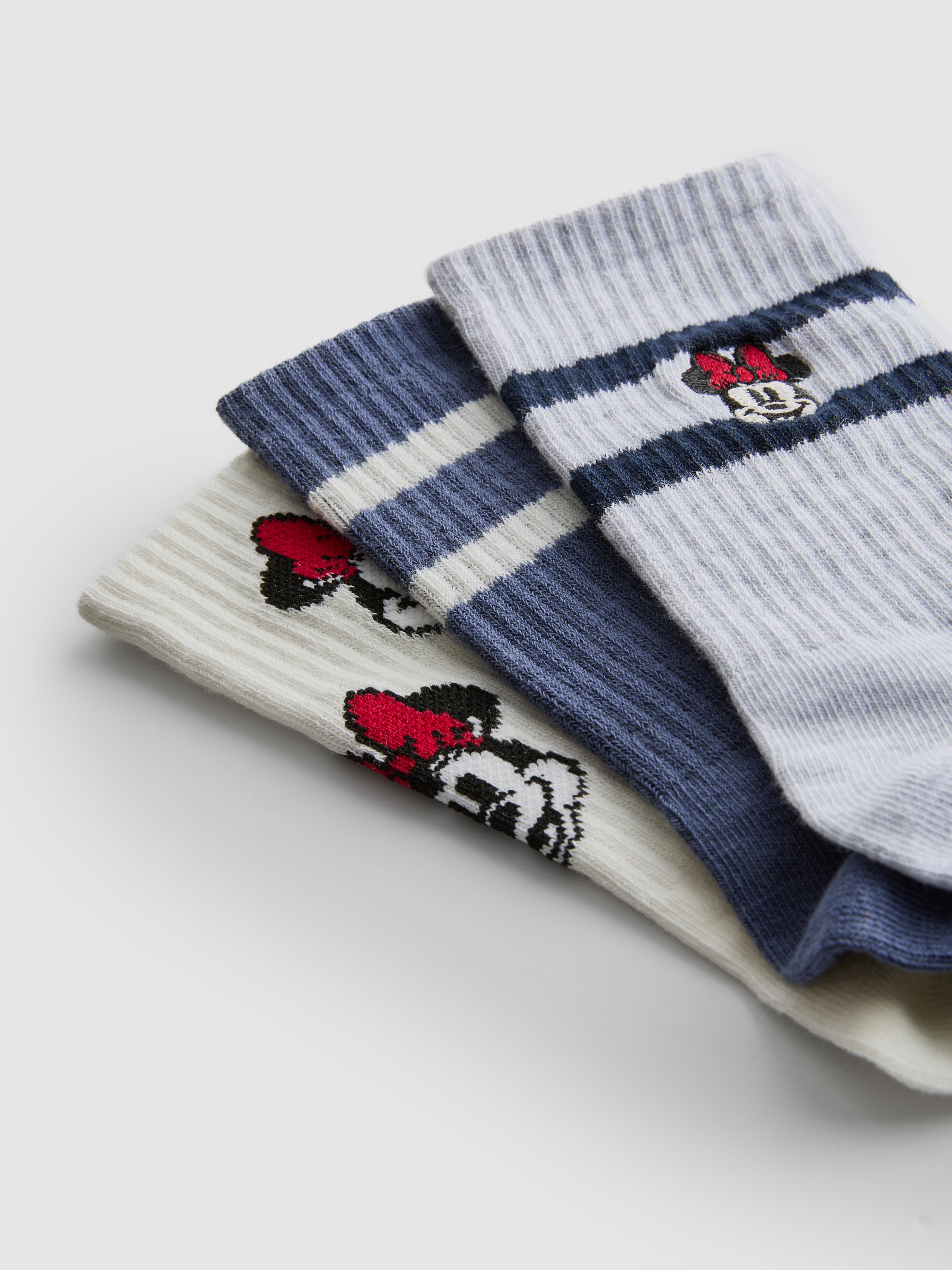 Women's Navy Disney’s Minnie Mouse Cotton Blend Crew Socks