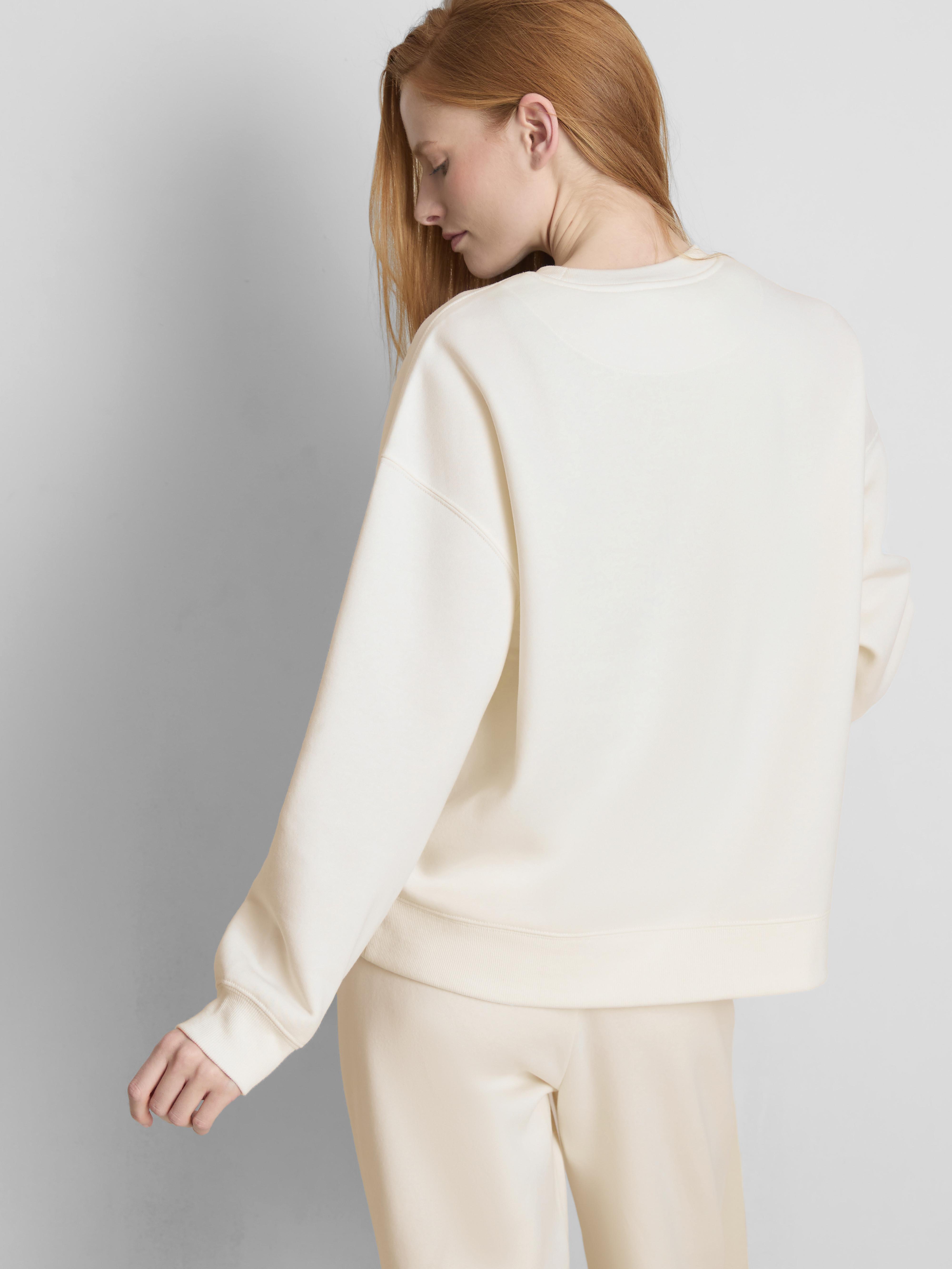 Luźna bluza z mieszanki bawełny z nadrukiem