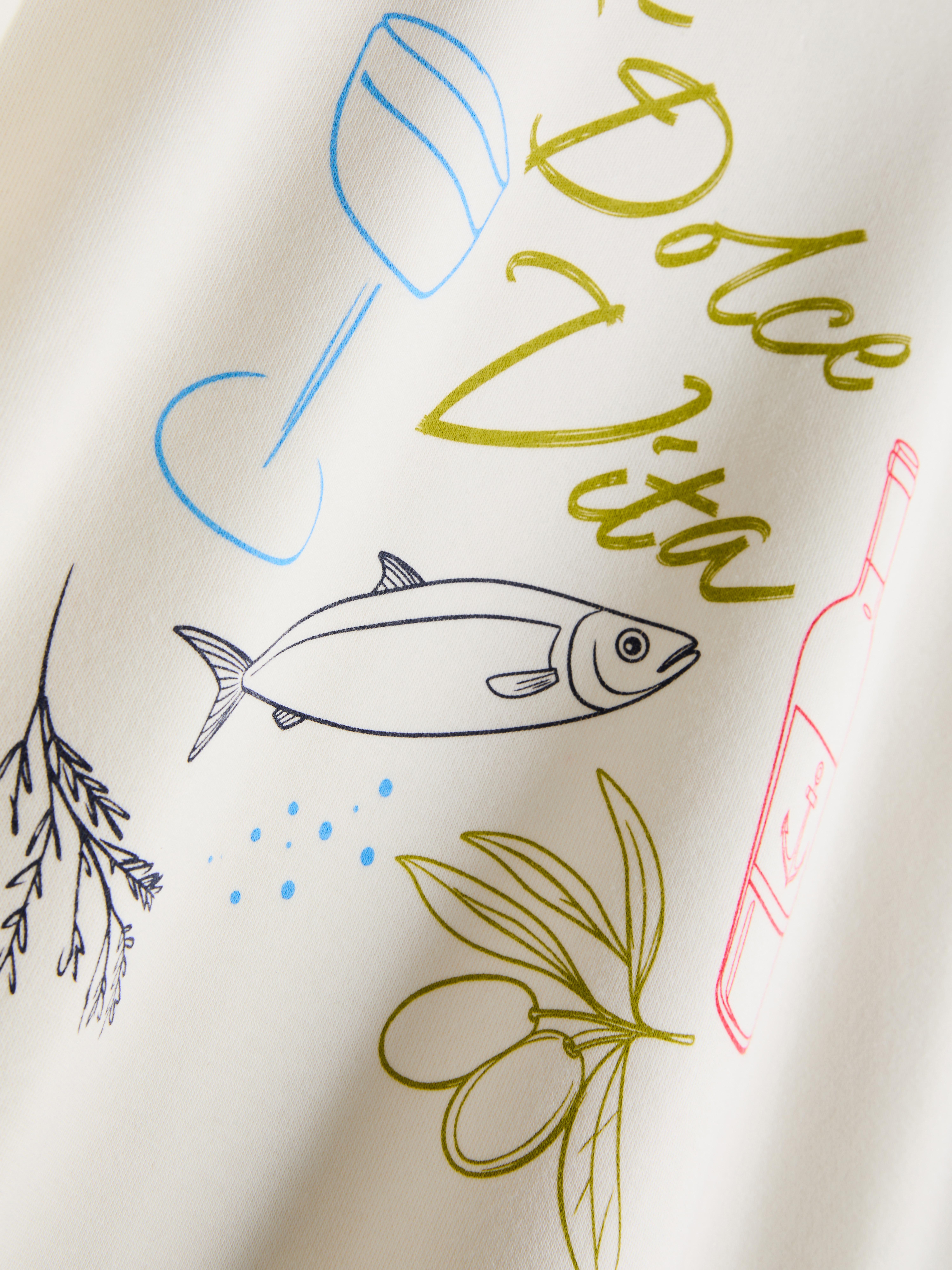 Luźna bluza z mieszanki bawełny z nadrukiem