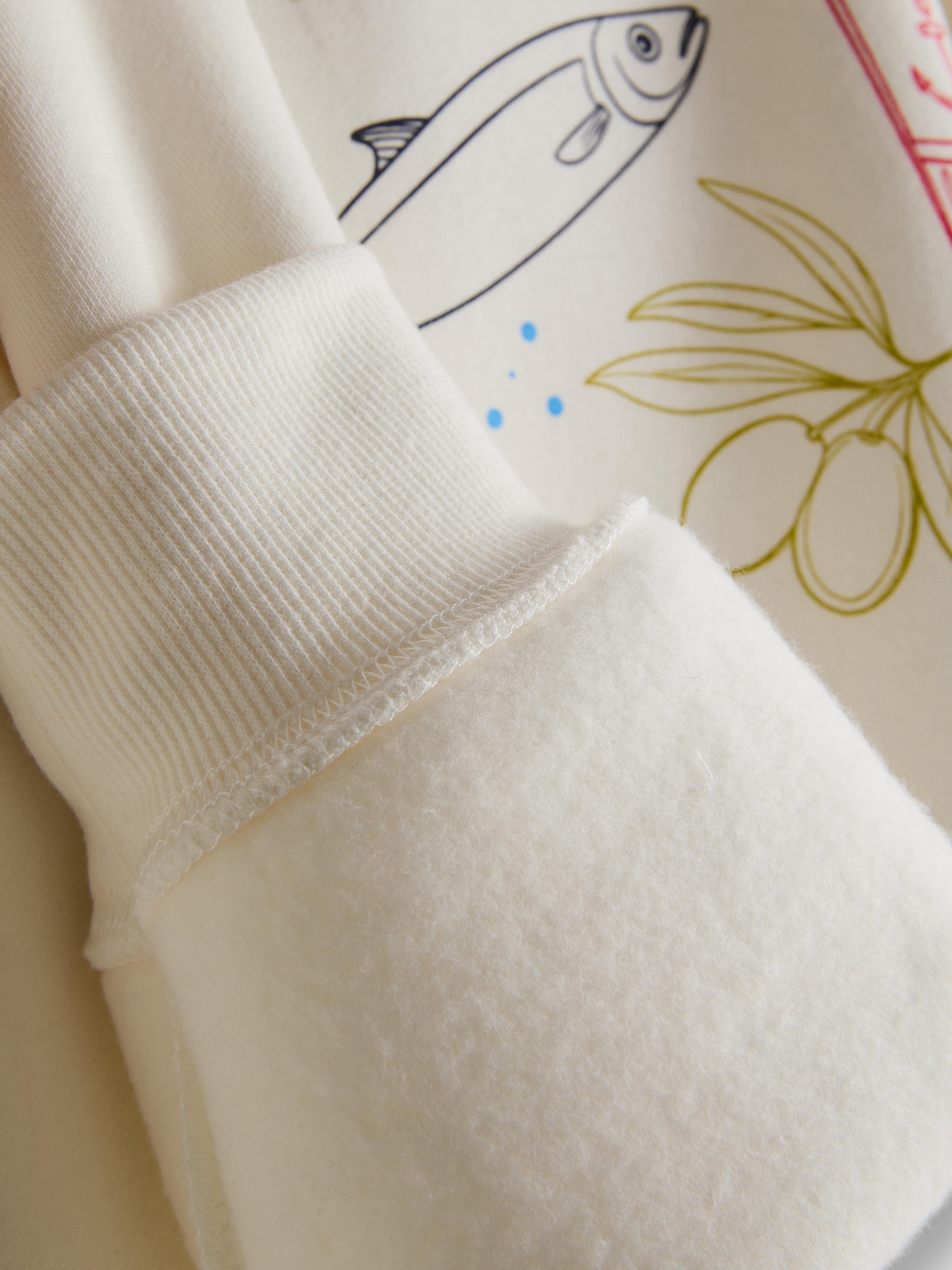 Luźna bluza z mieszanki bawełny z nadrukiem