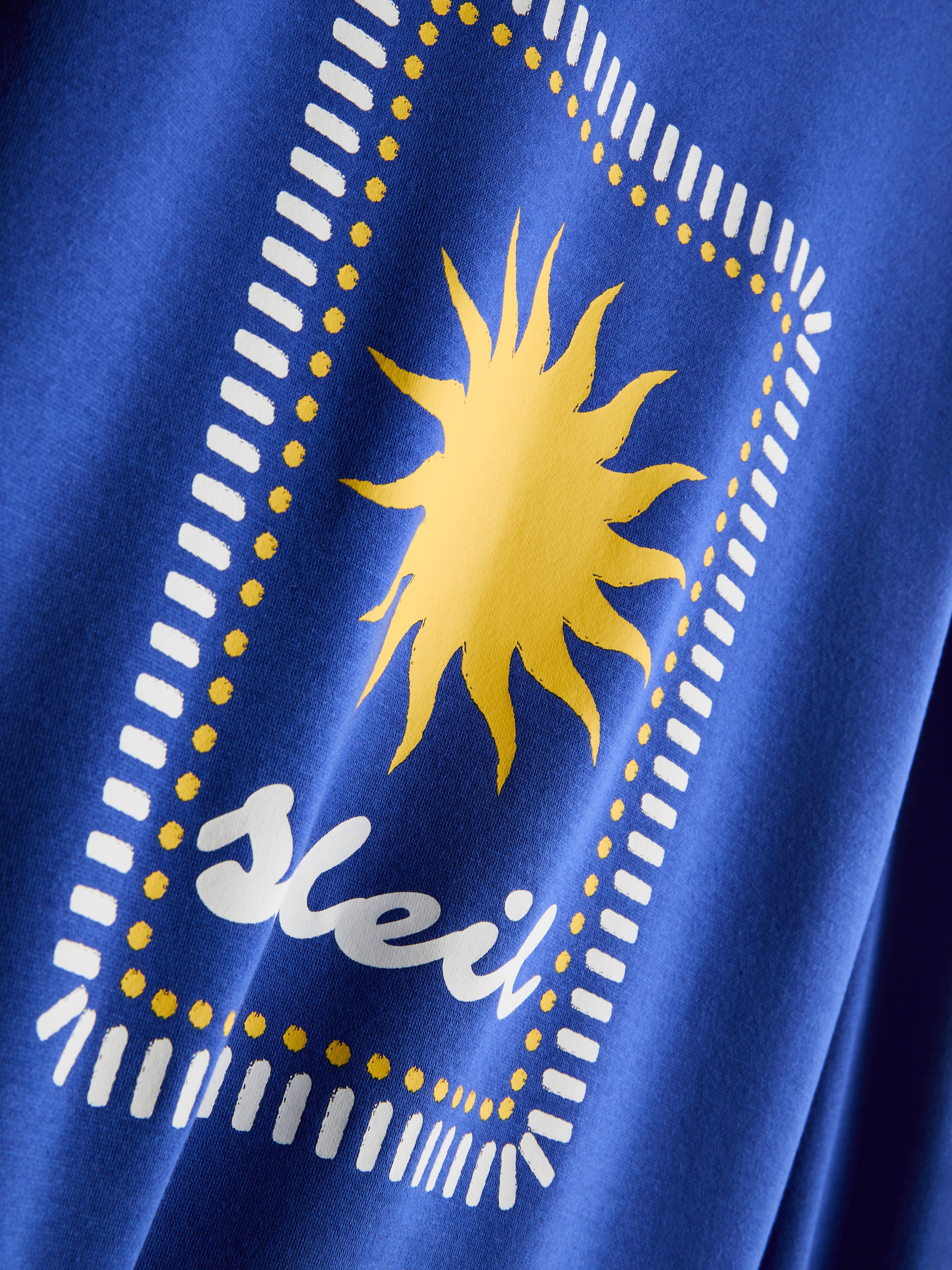 Volná mikina ze směsi bavlny s potiskem