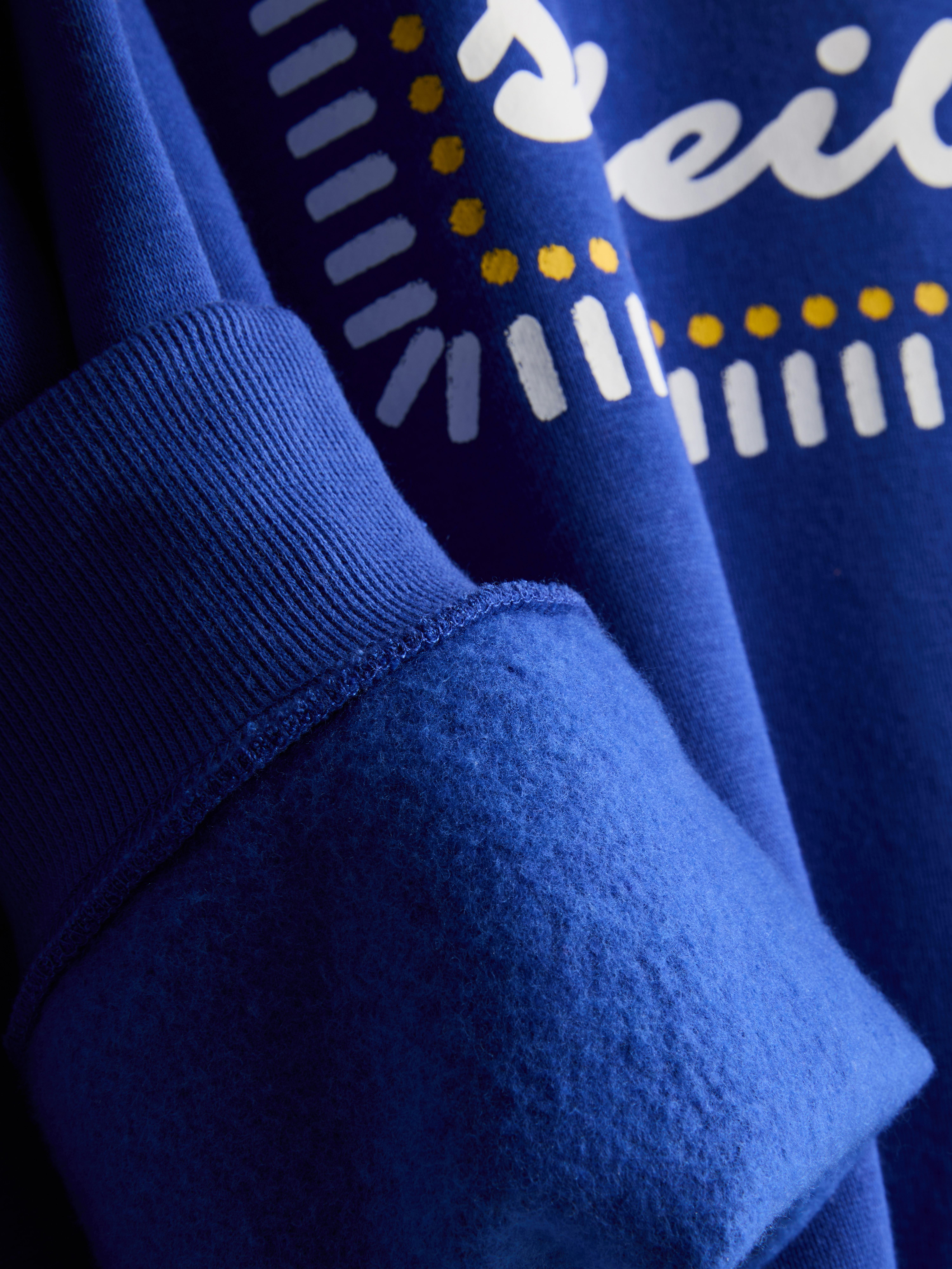 Volná mikina ze směsi bavlny s potiskem