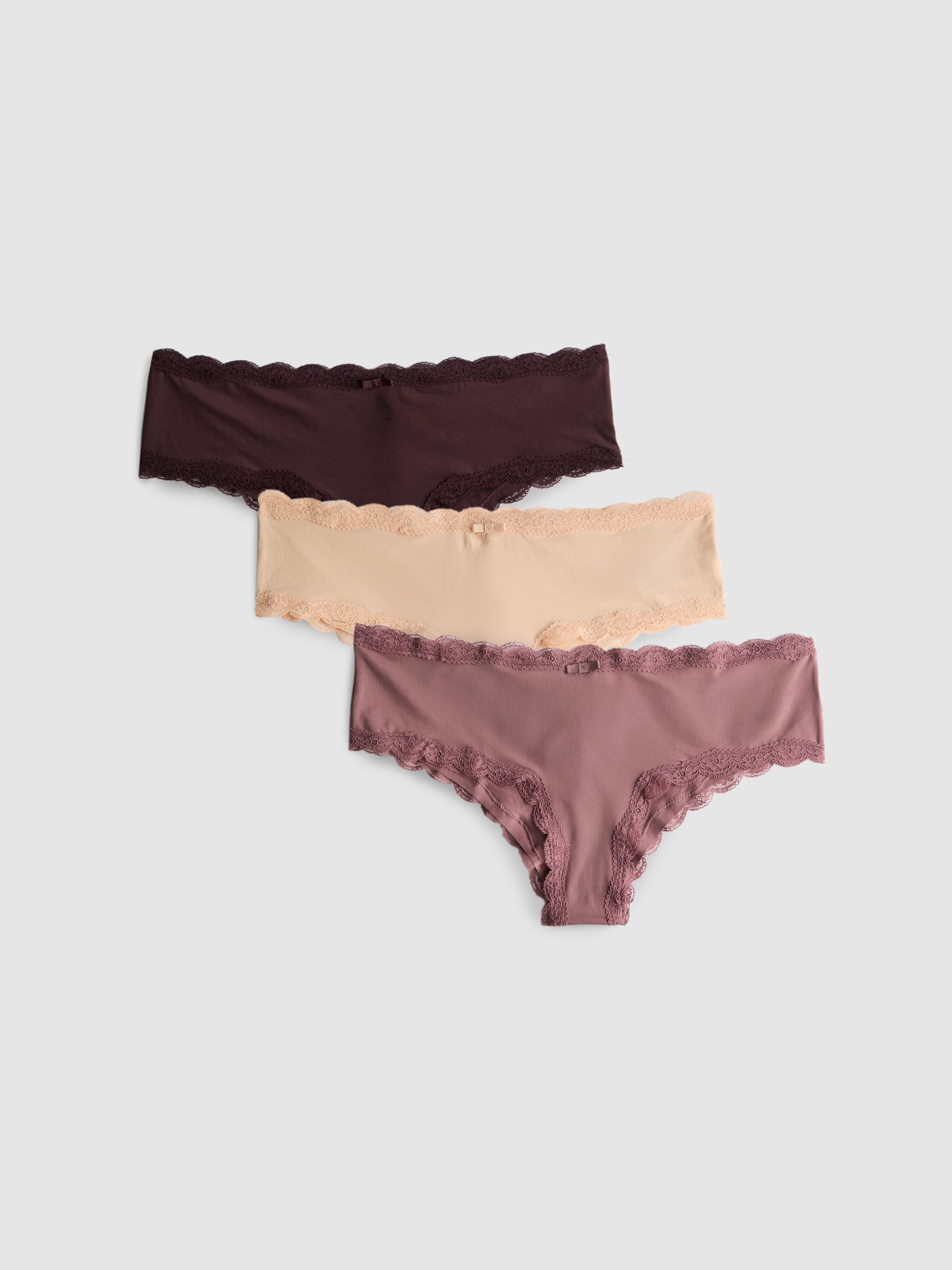 Neutralne figi biodrówki z mikrofibry, 3 pary