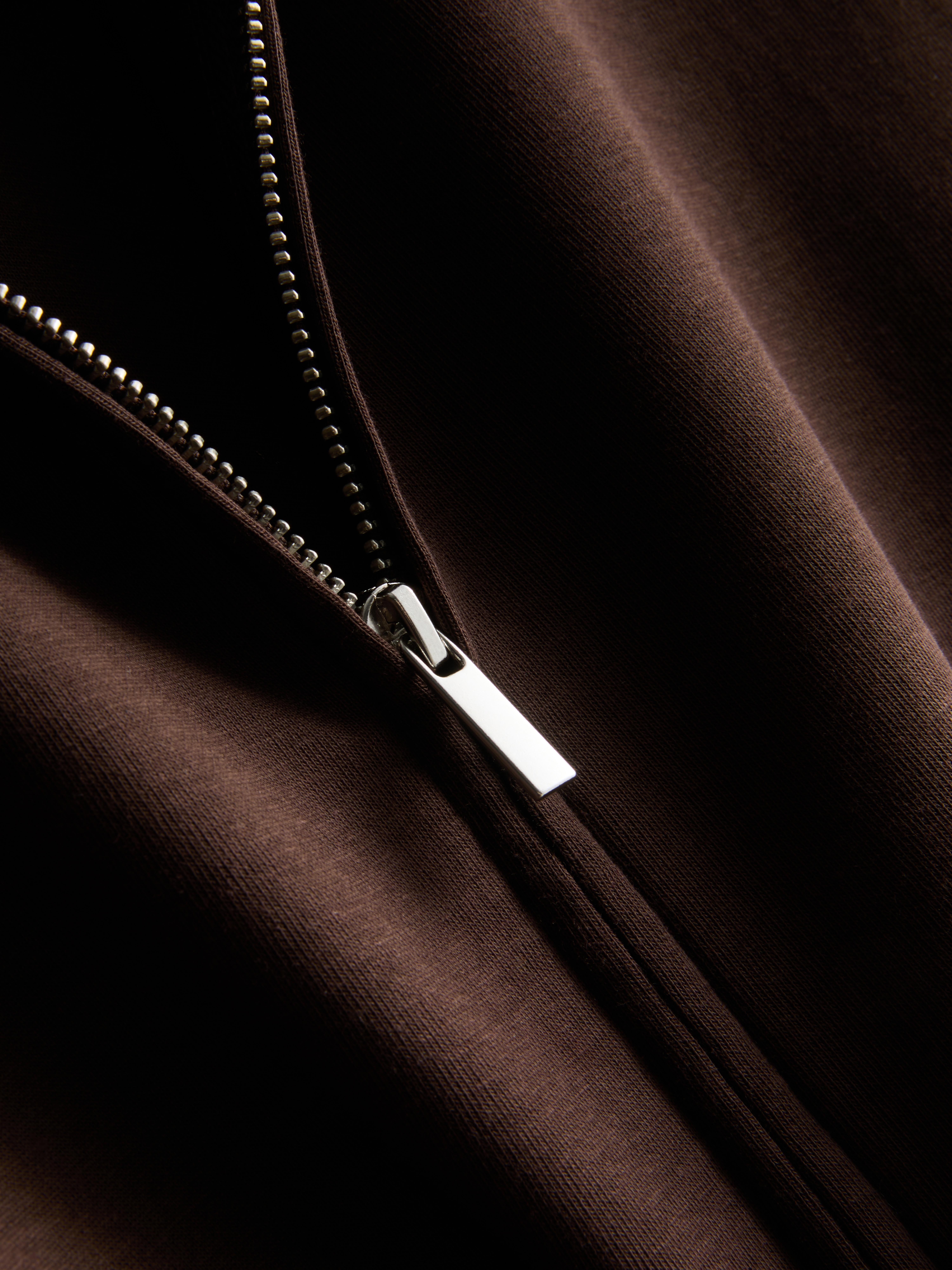 Women's Chocolate Rita Ora High-Neck Zip-Through Jacket