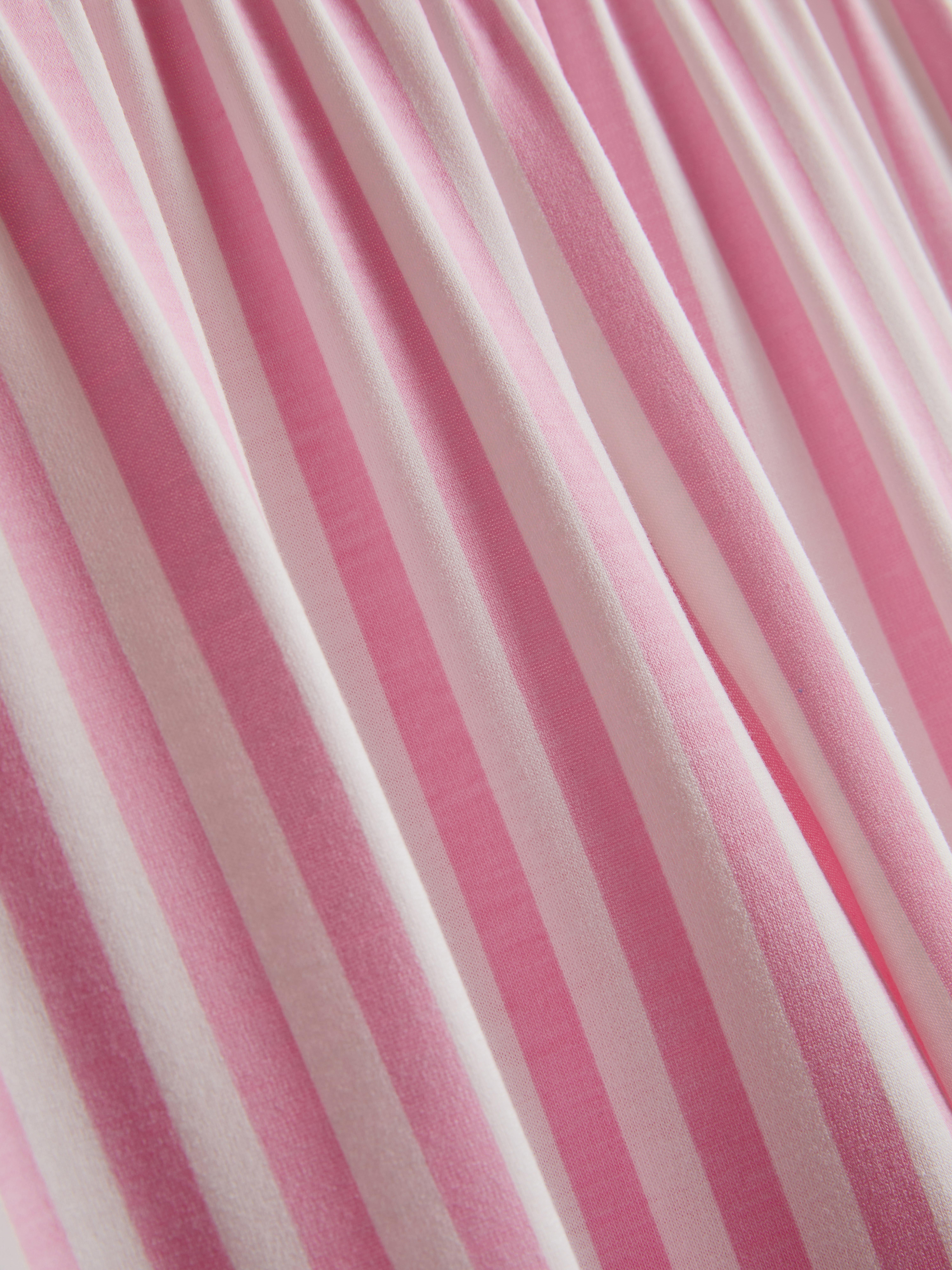 7–15 Jahre | Rosa gestreifter Schlafanzug mit Hemd