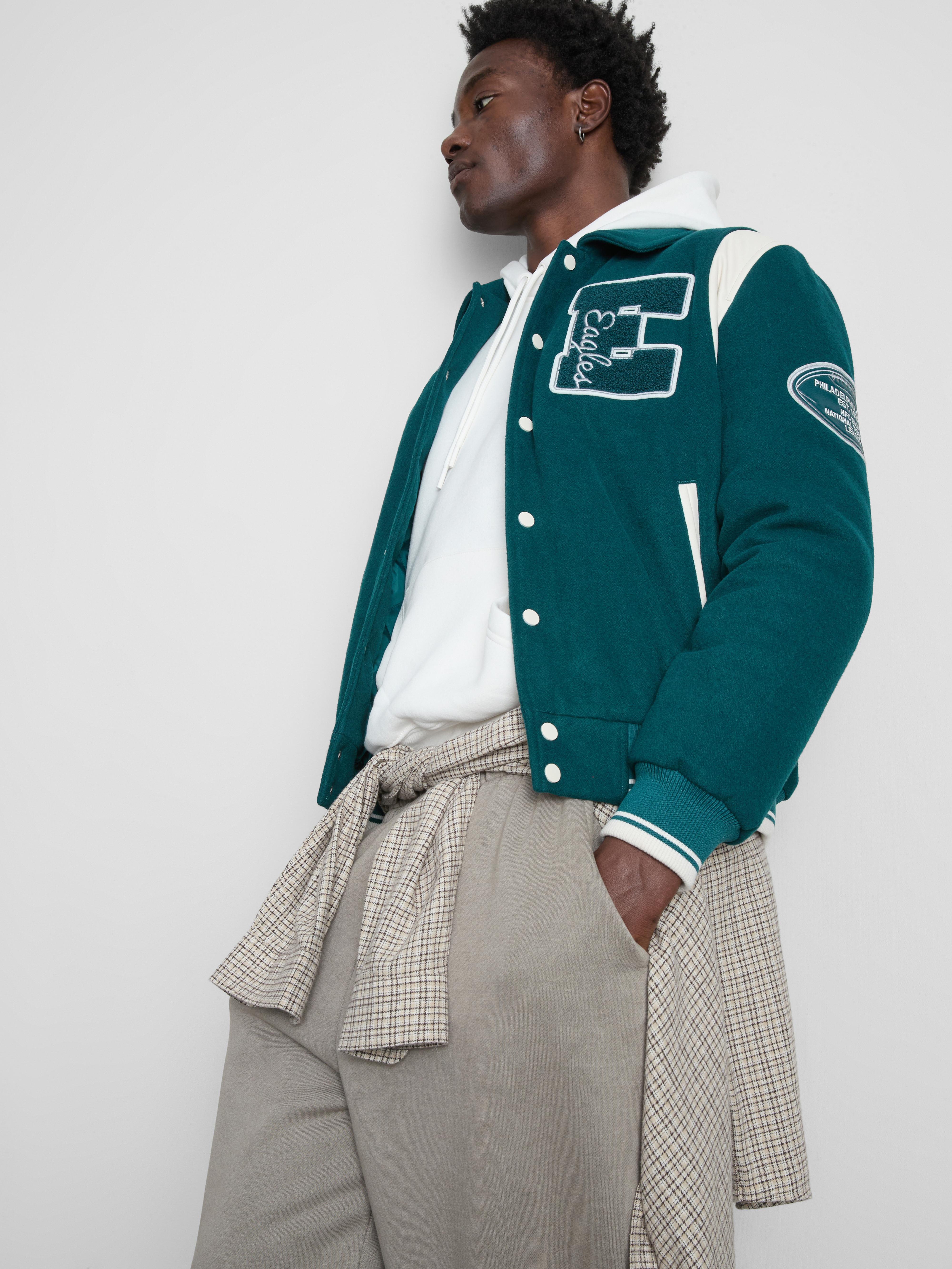 Men's Teal NFL Philadelphia Eagles Varsity Jacket