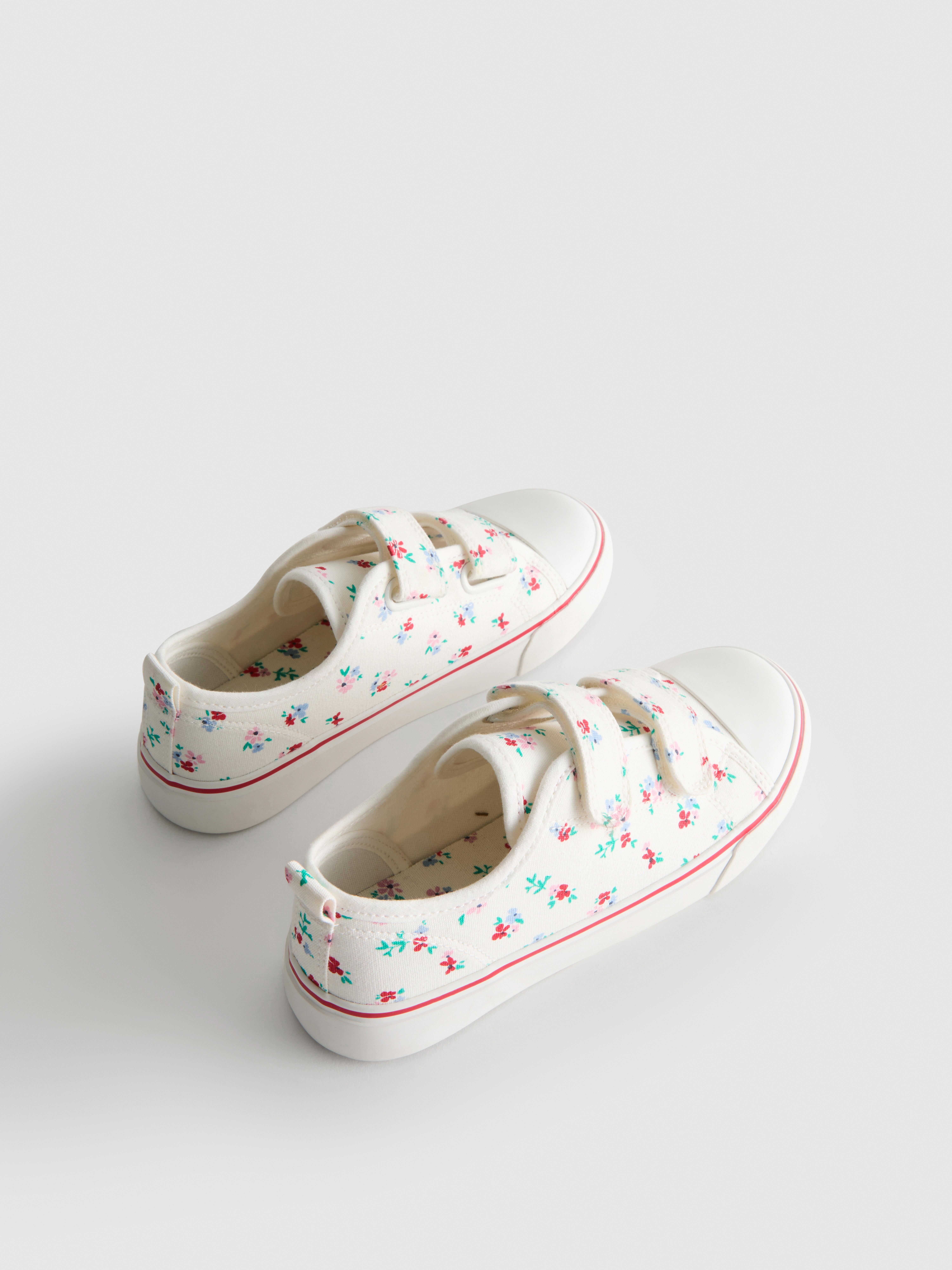 Floral Canvas Low-Top Sneakers