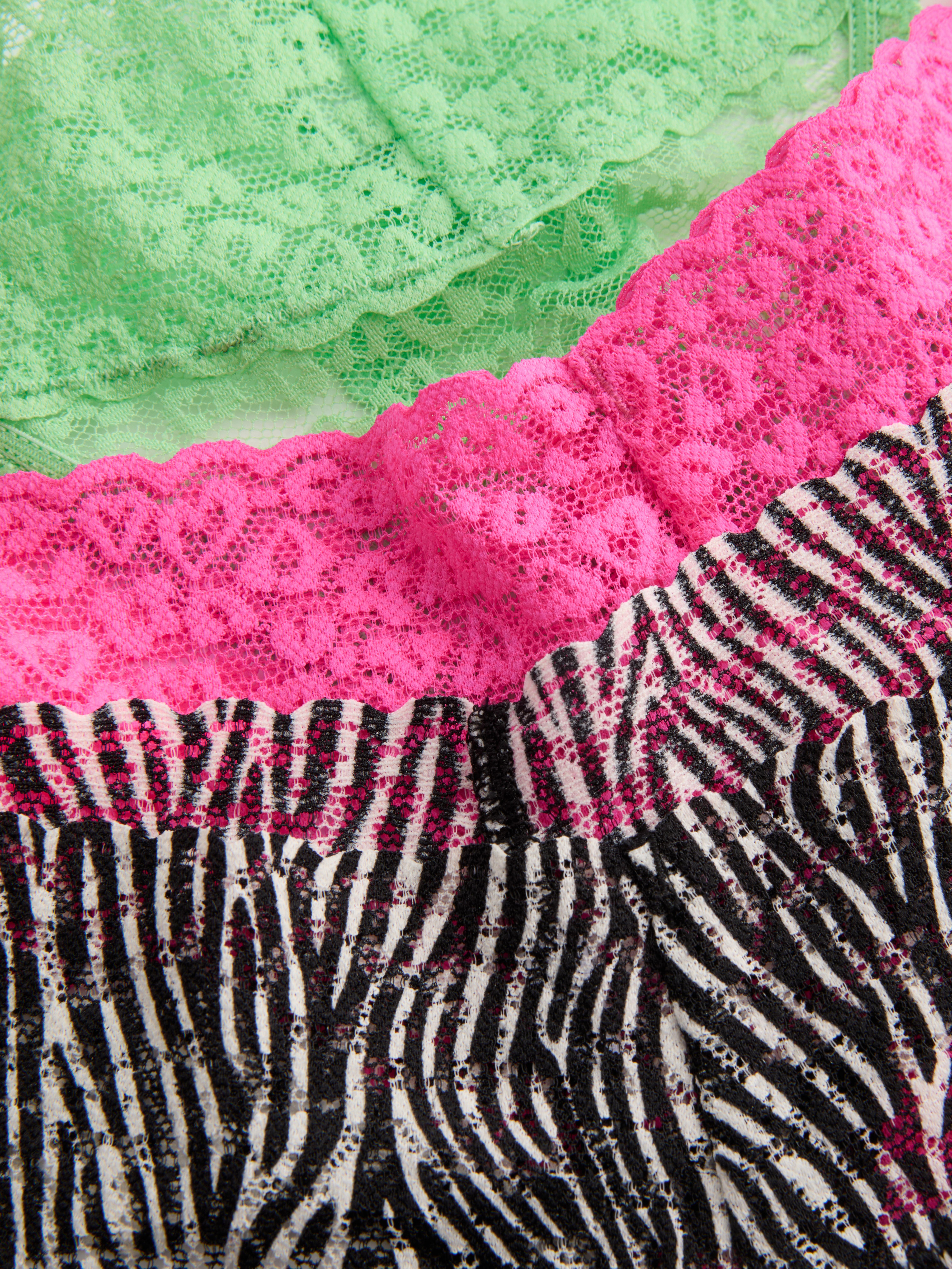 Lot de 3 strings bandeau en dentelle