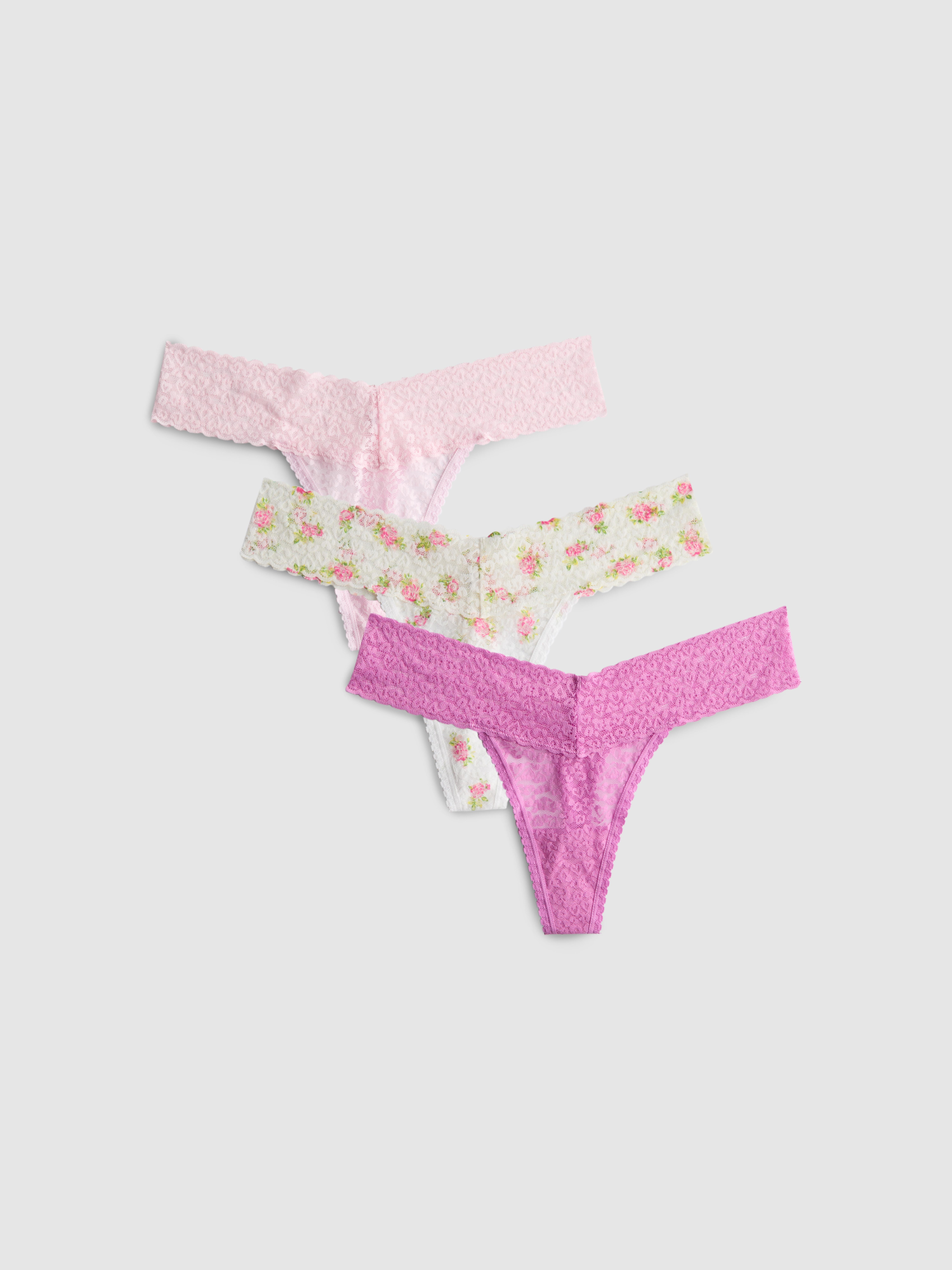 Čipkaste tangice bandeau, 3 kosi