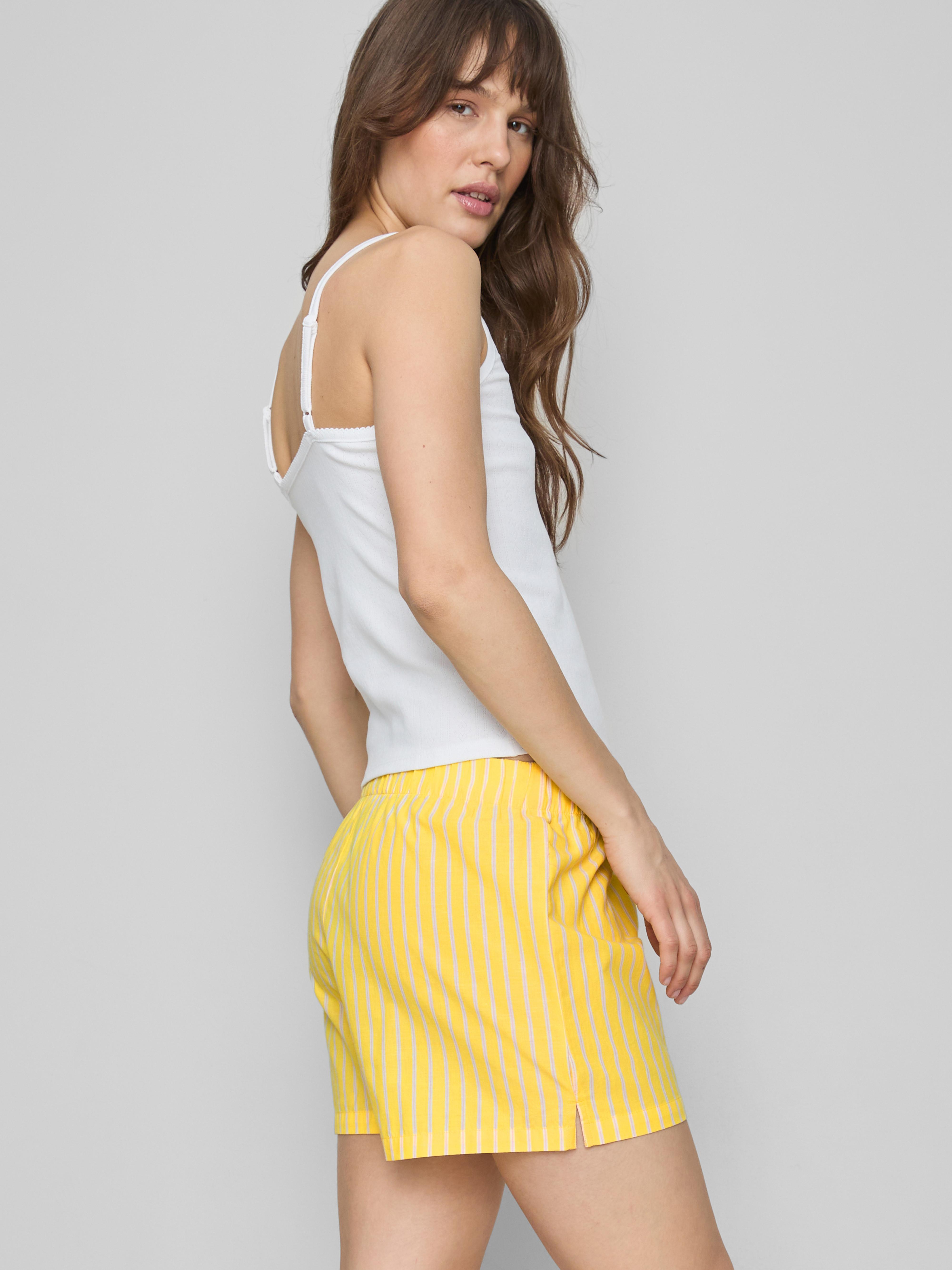 Woven Cotton Pajama Shorts