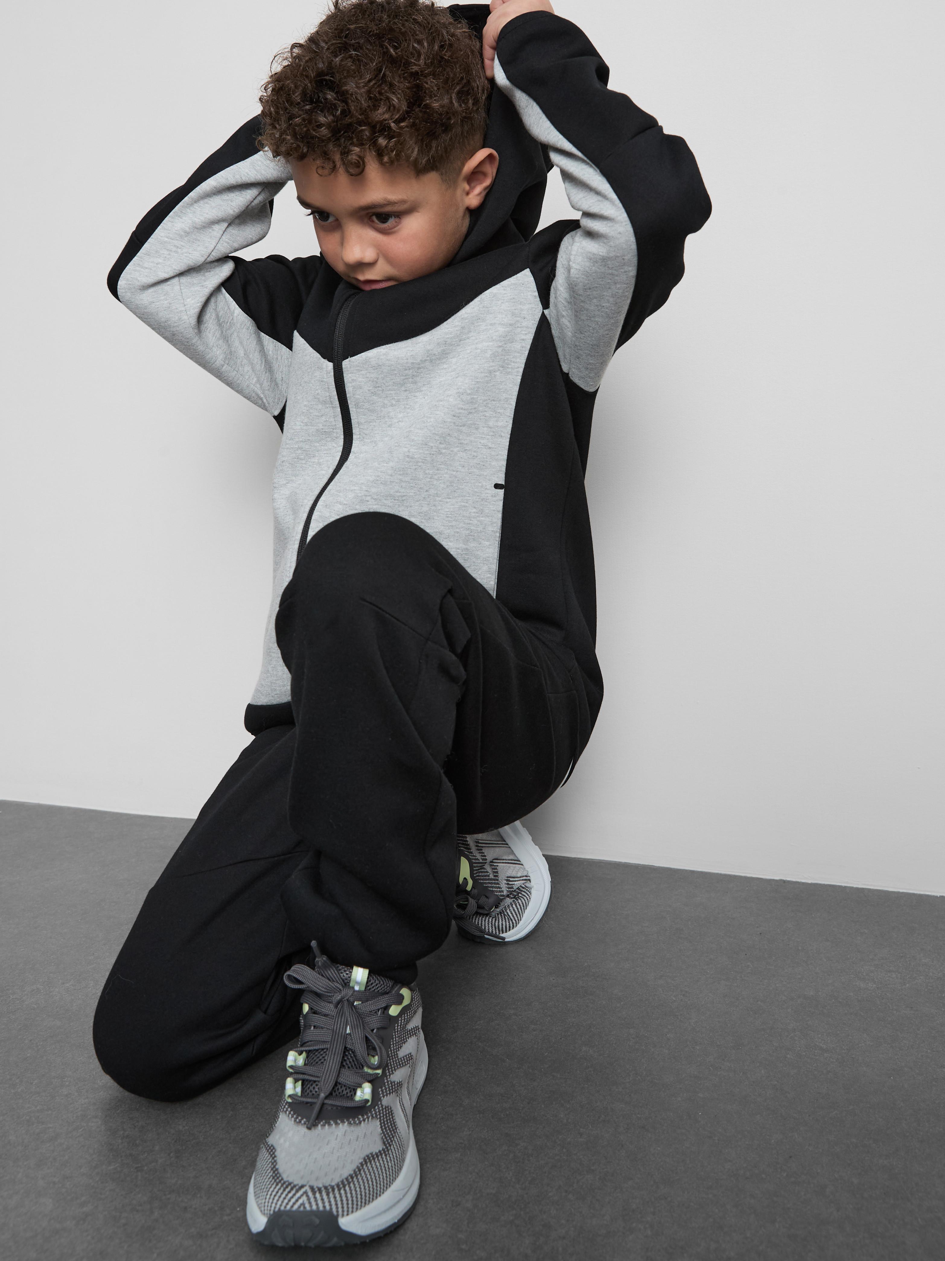 Boys Black 9-15yrs | Cuffed Track Joggers