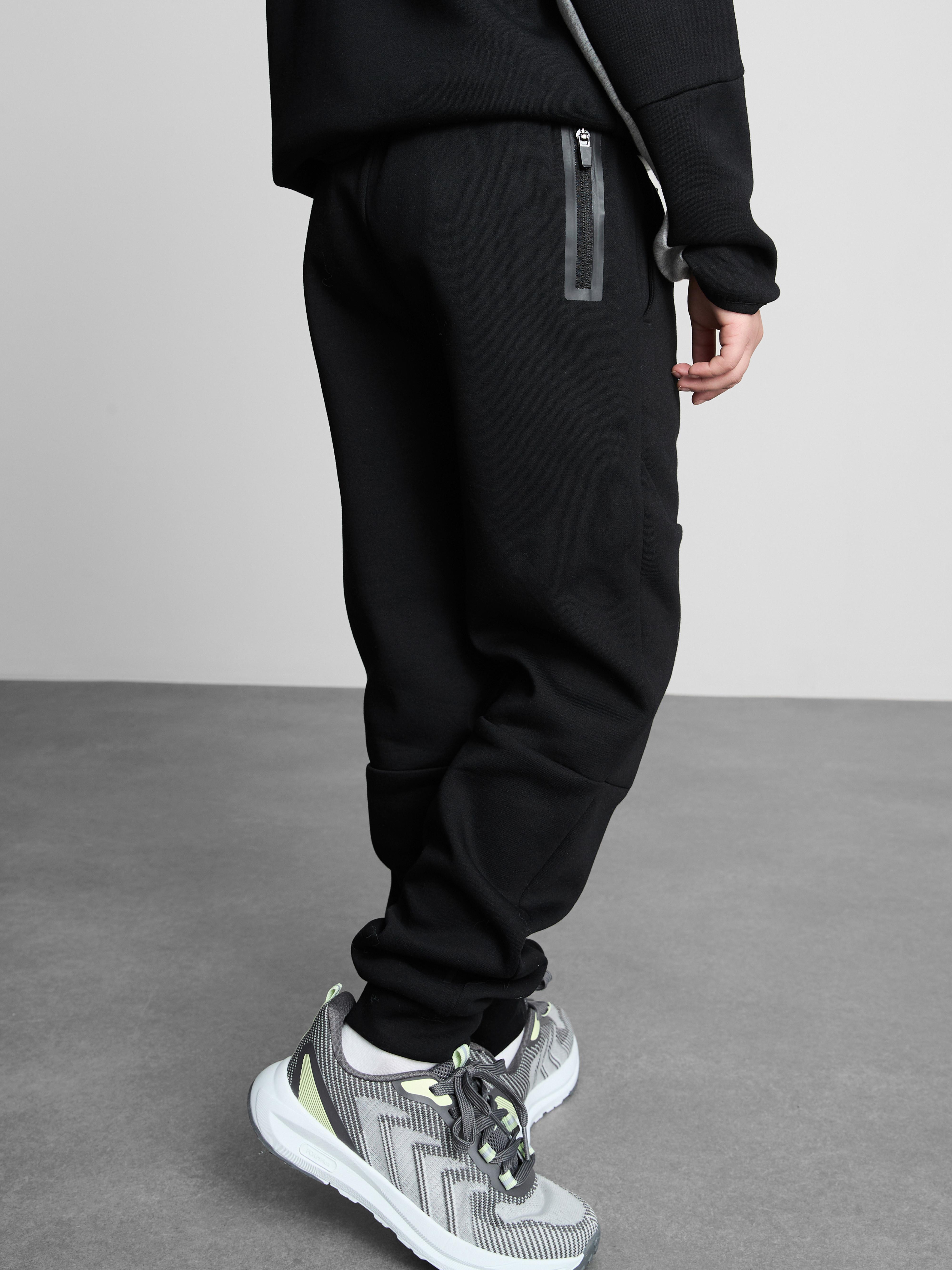 Boys Black 9-15yrs | Cuffed Track Joggers