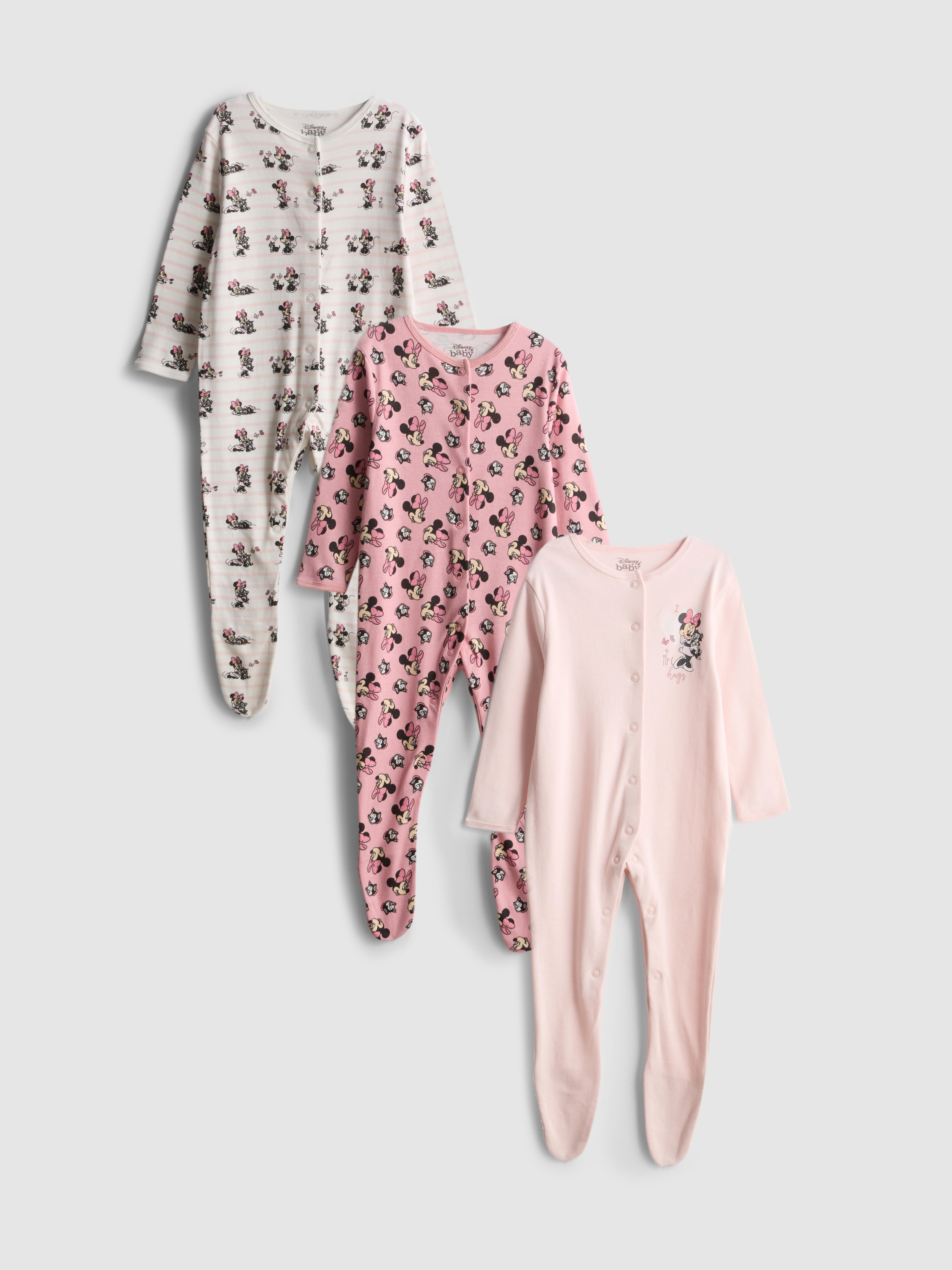 0-24mths | 3pk Disney's Minnie Mouse Snap Pajamas
