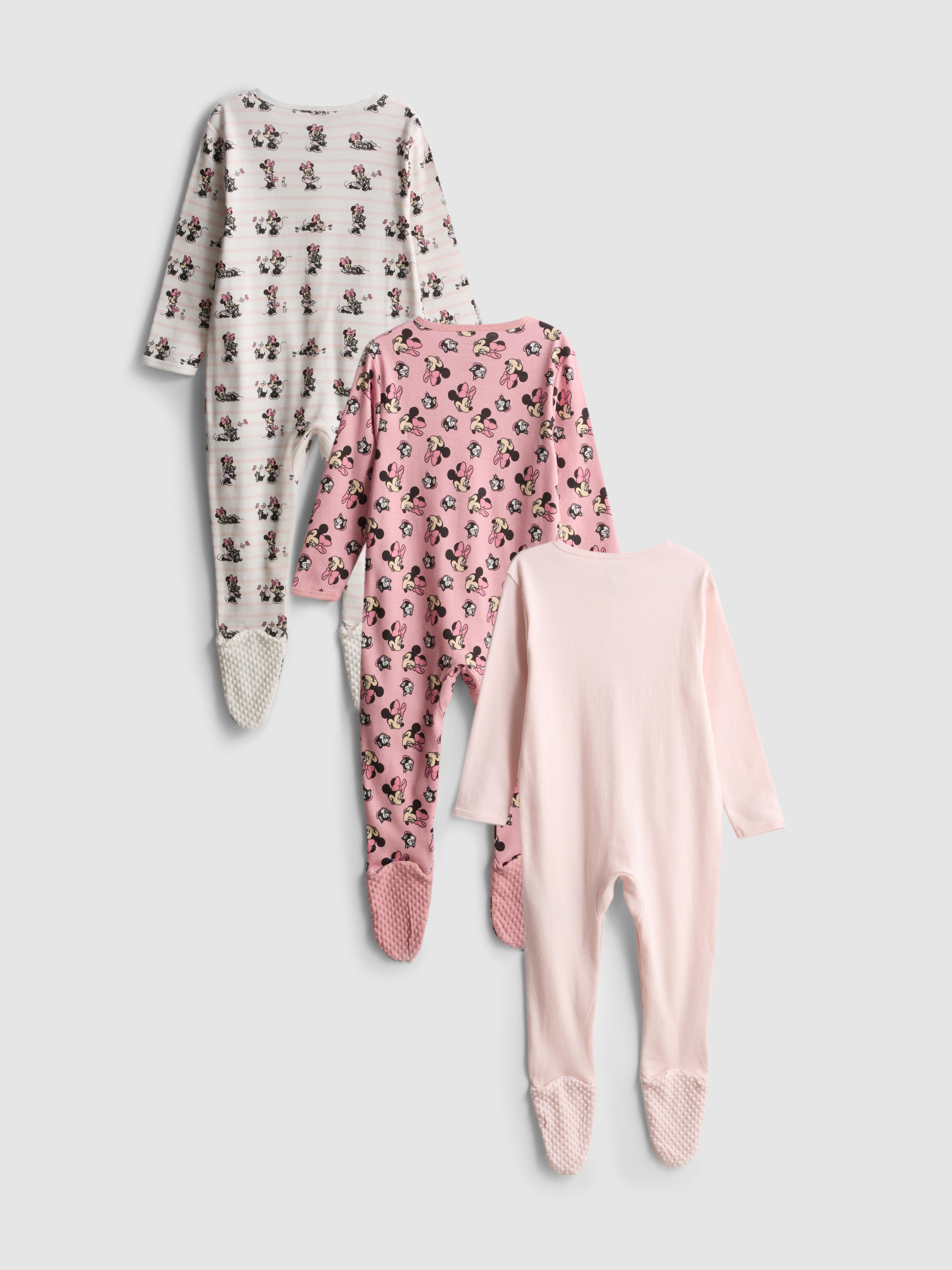 0-24mths | 3pk Disney's Minnie Mouse Snap Pajamas