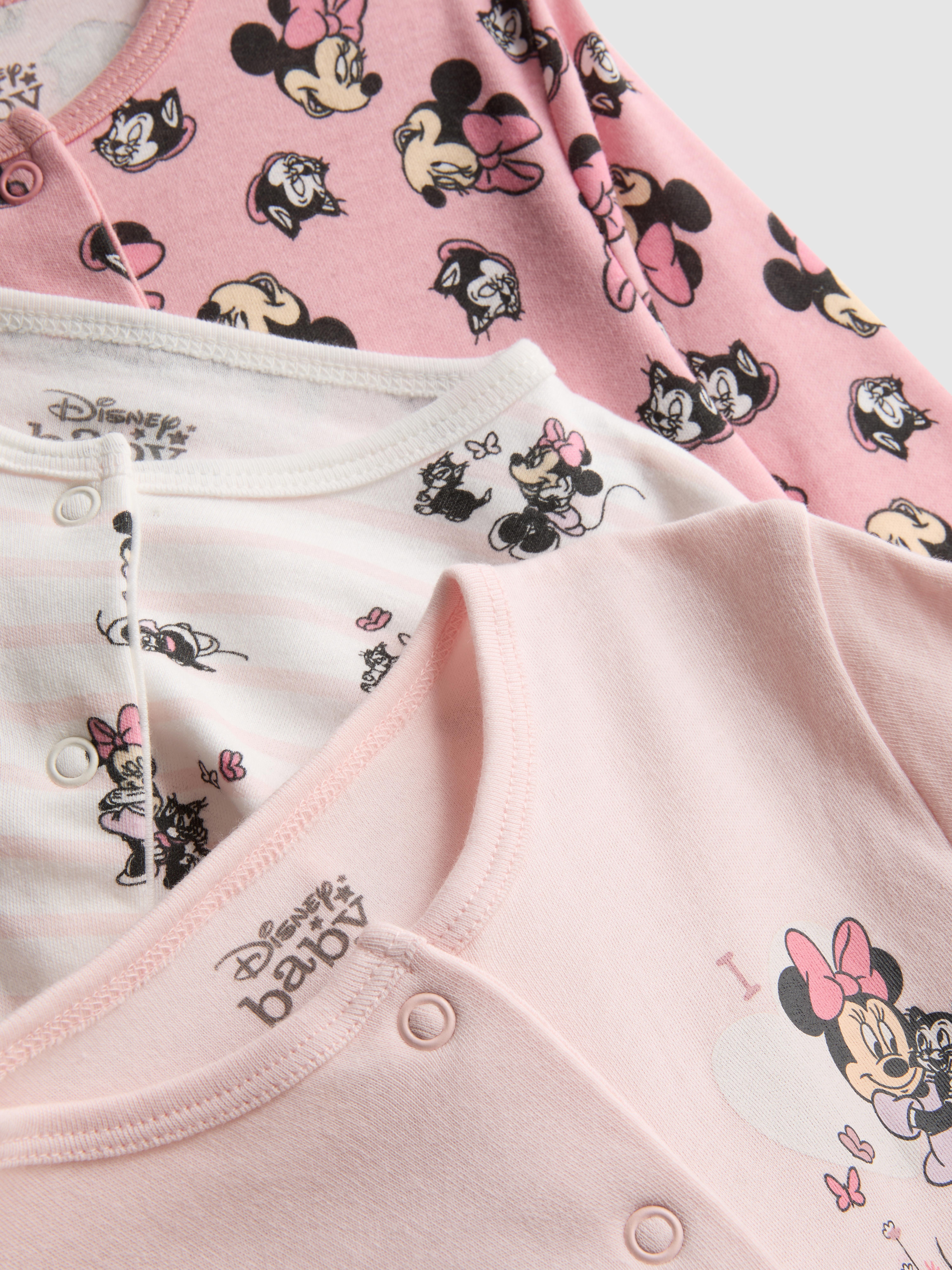 0-24mths | 3pk Disney's Minnie Mouse Snap Pajamas