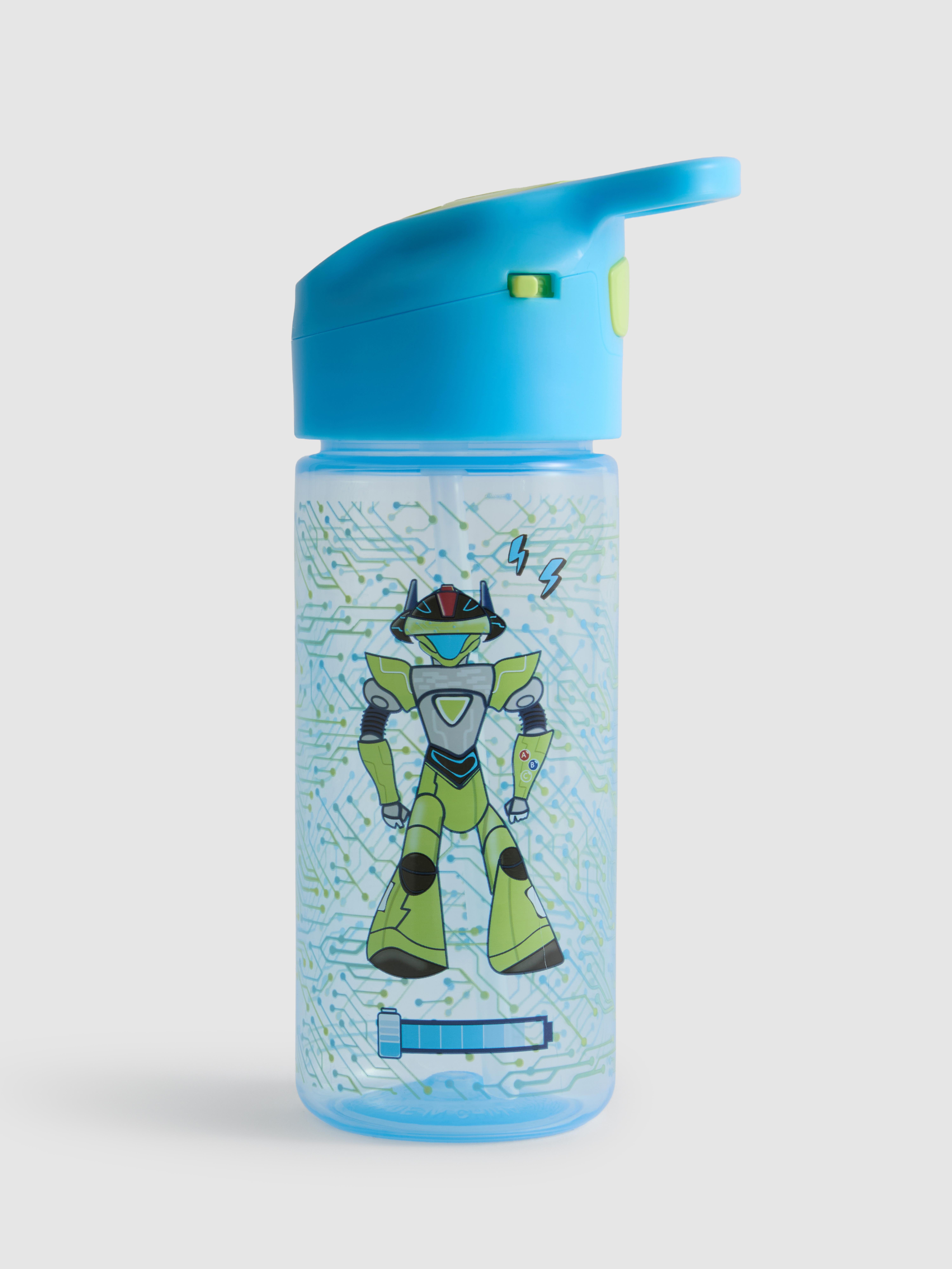 Waterfles met patroon en pop-uprietje