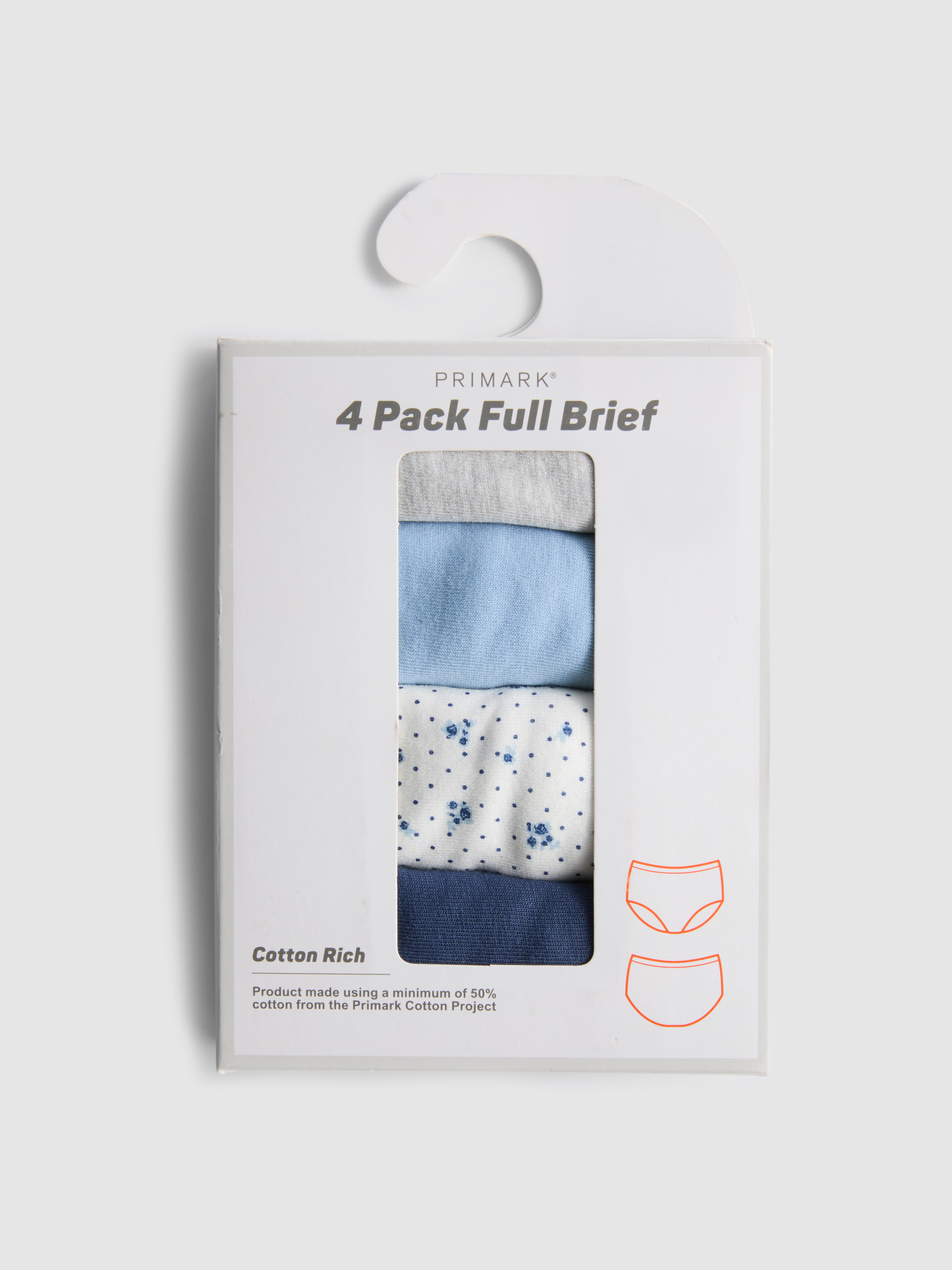 Pack de 4 braguitas clásicas de algodón