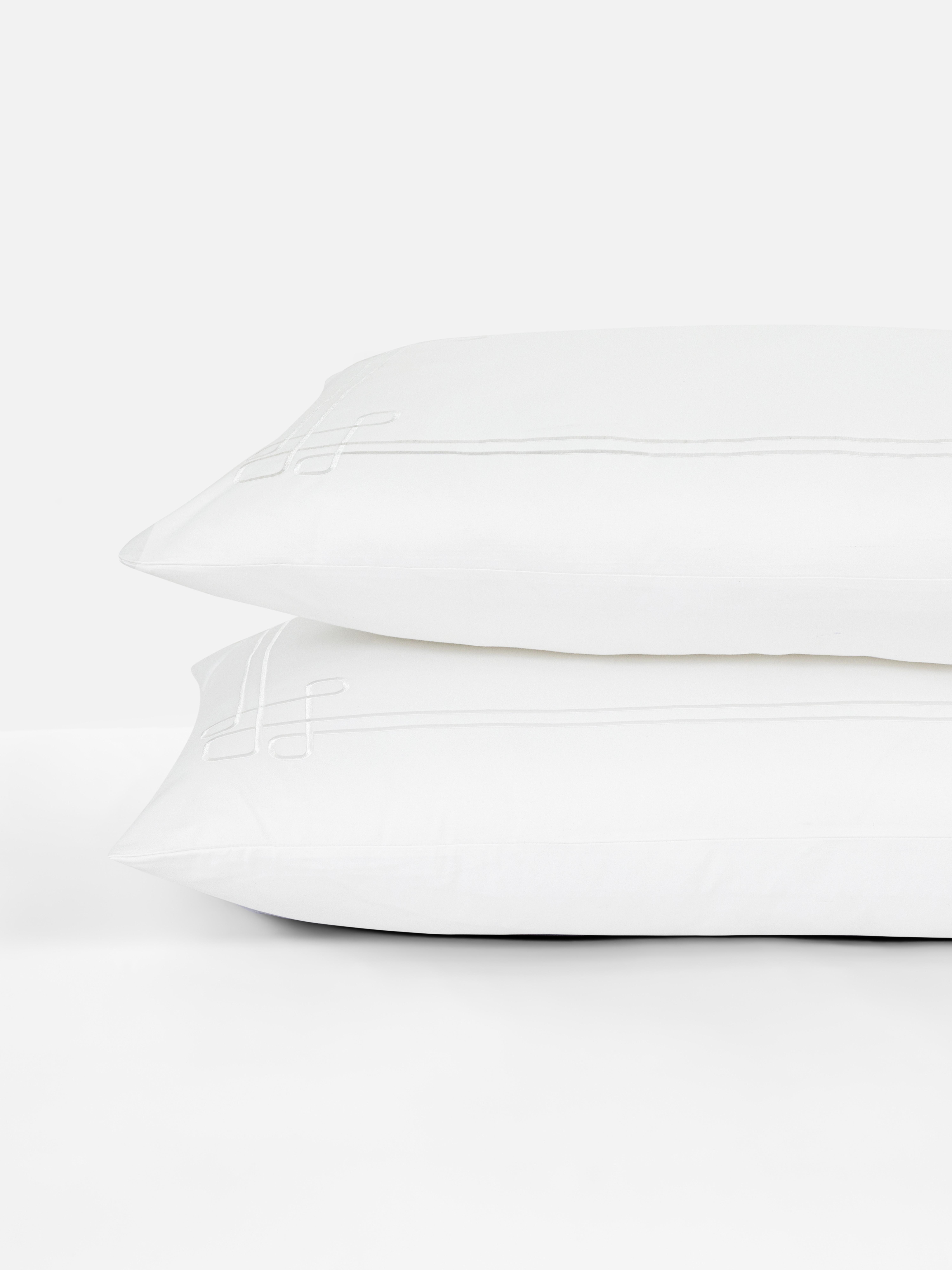 2pk The Edit  Embroidered Pillow Cases