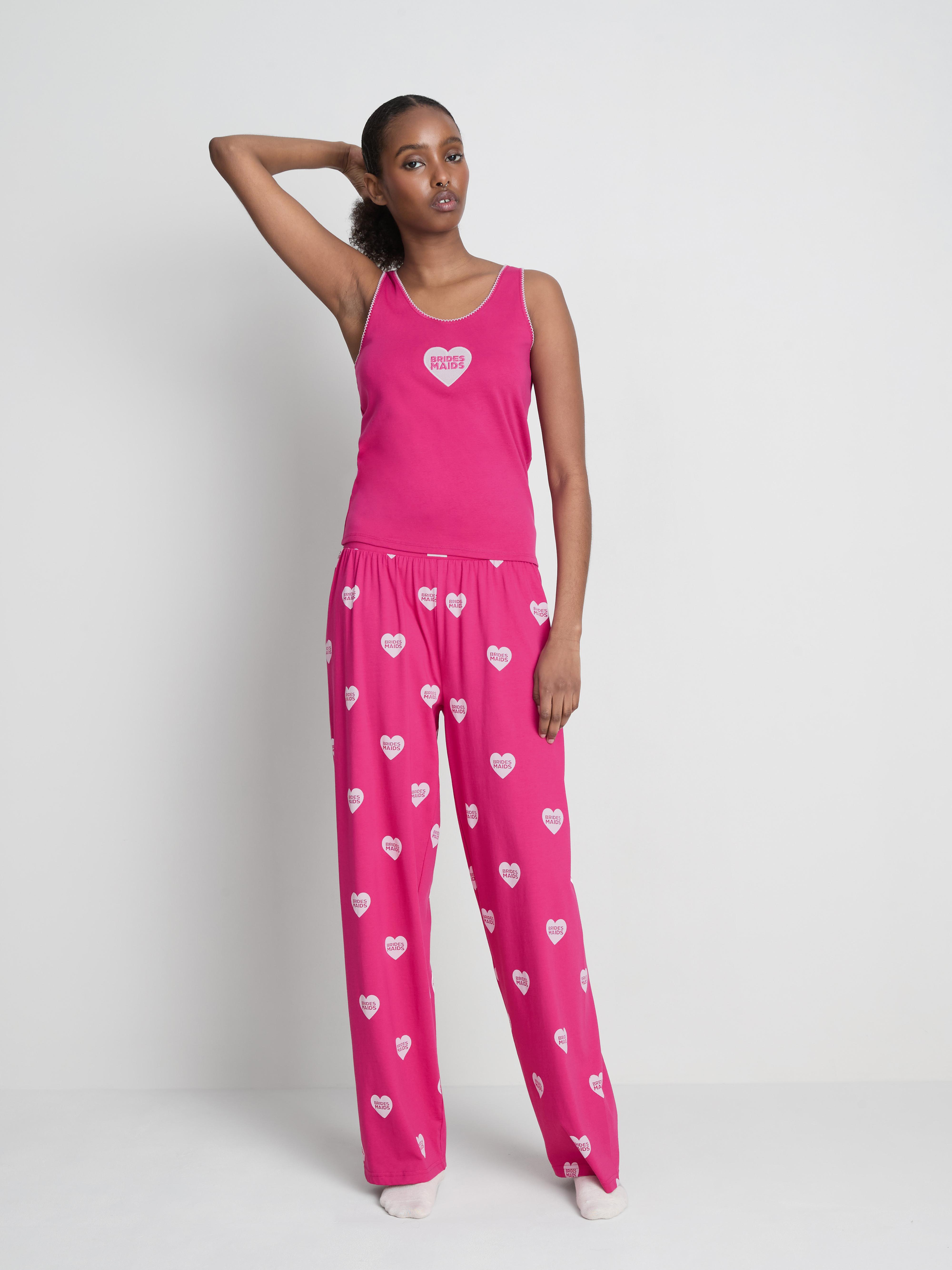 Bridesmaids Cotton Rich Printed Vest Pyjama Set