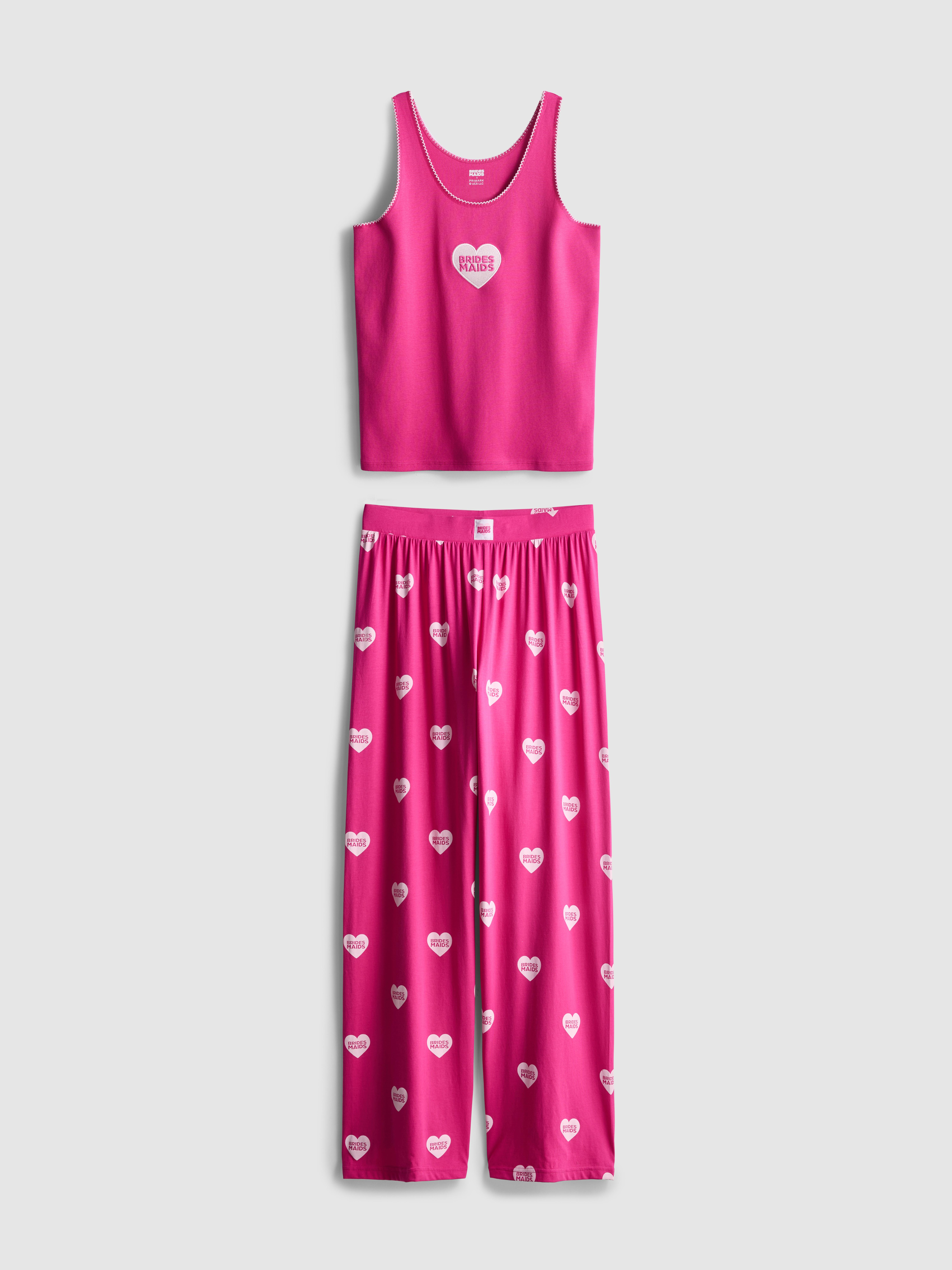 Bridesmaids Cotton-Rich Printed Tank Pajama Set