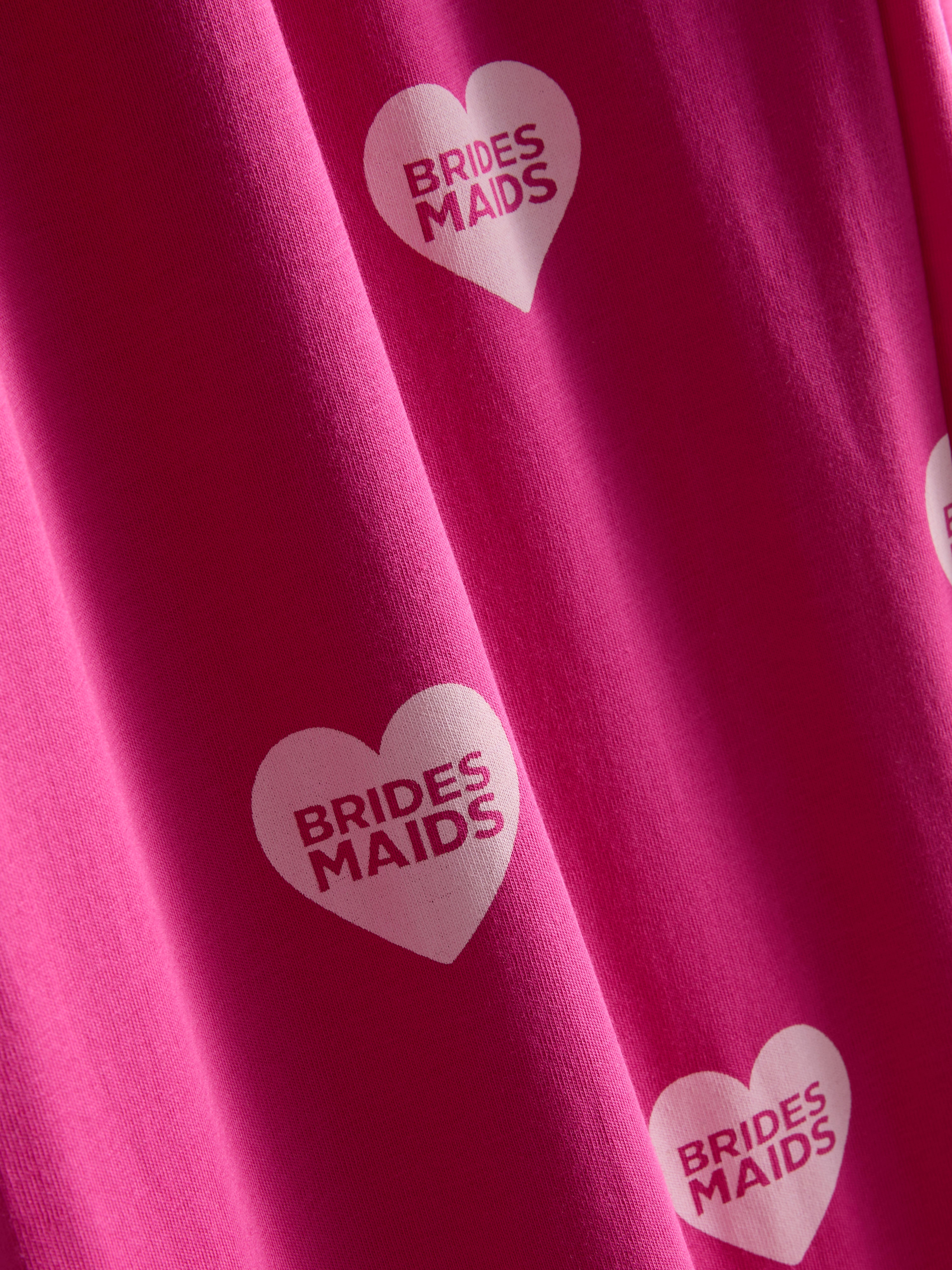 Bridesmaids Cotton-Rich Printed Tank Pajama Set