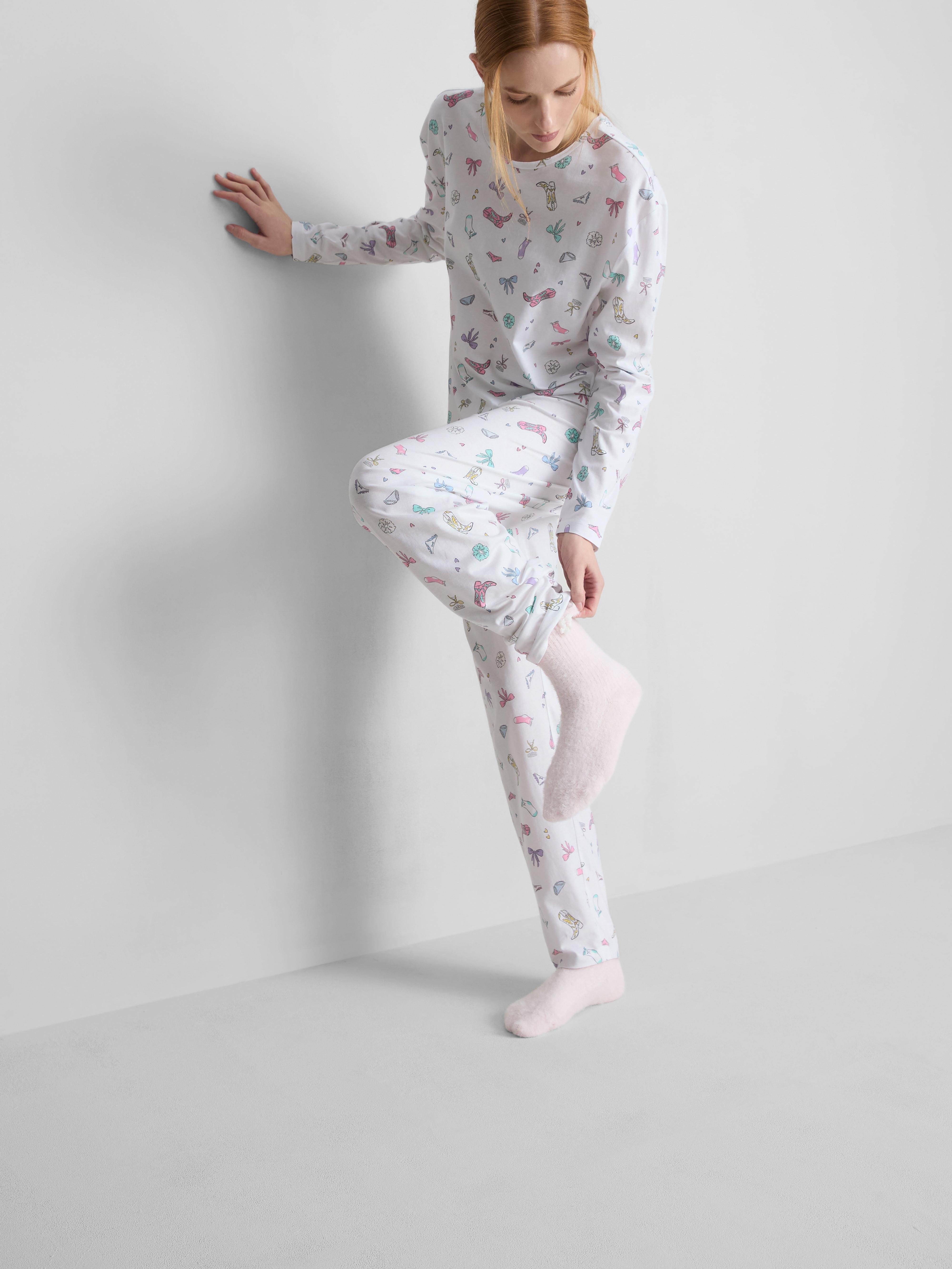 Cotton Printed Long Sleeve Pyjamas