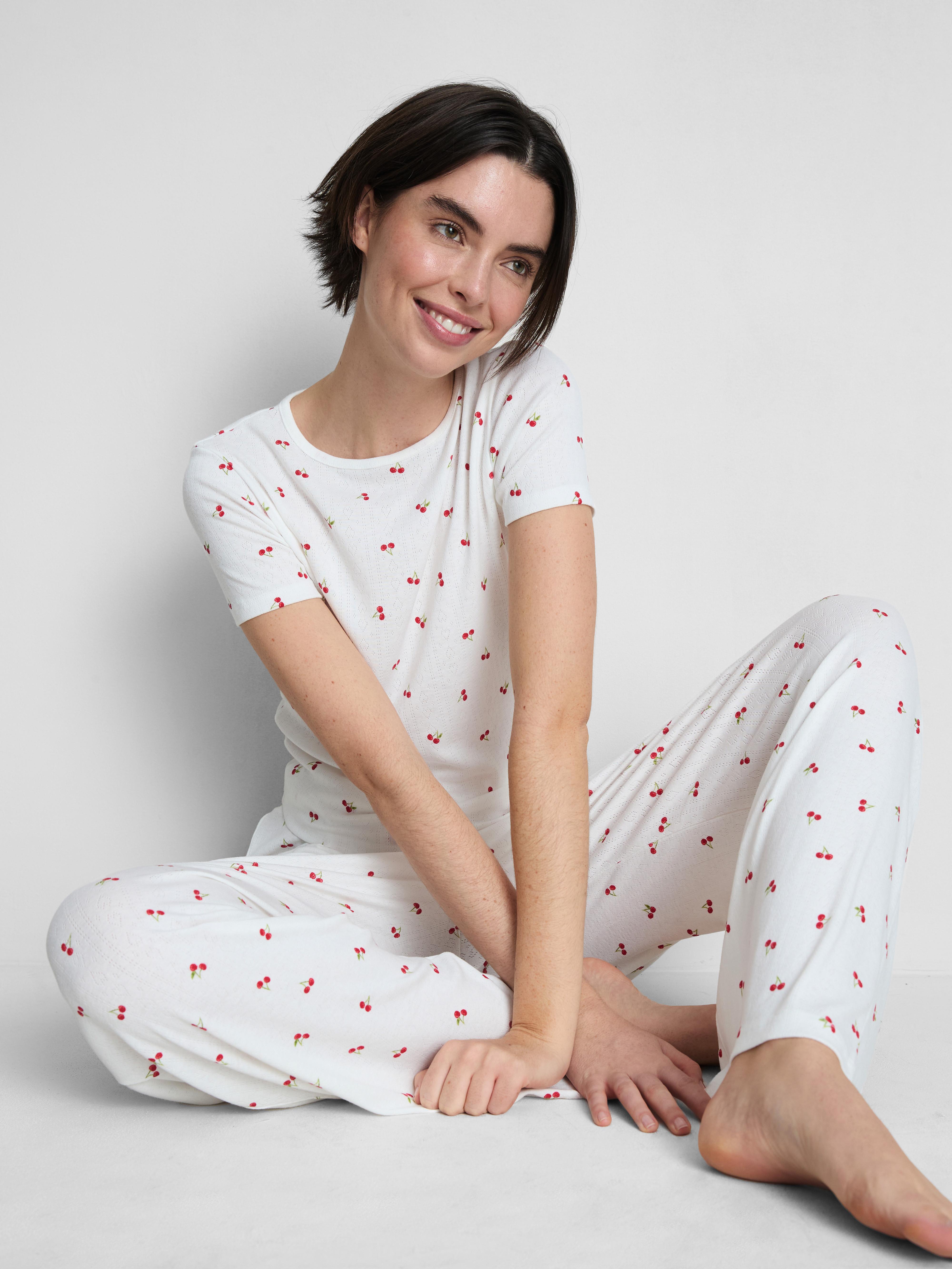 Short Sleeve Straight Leg Pointelle Pyjamas