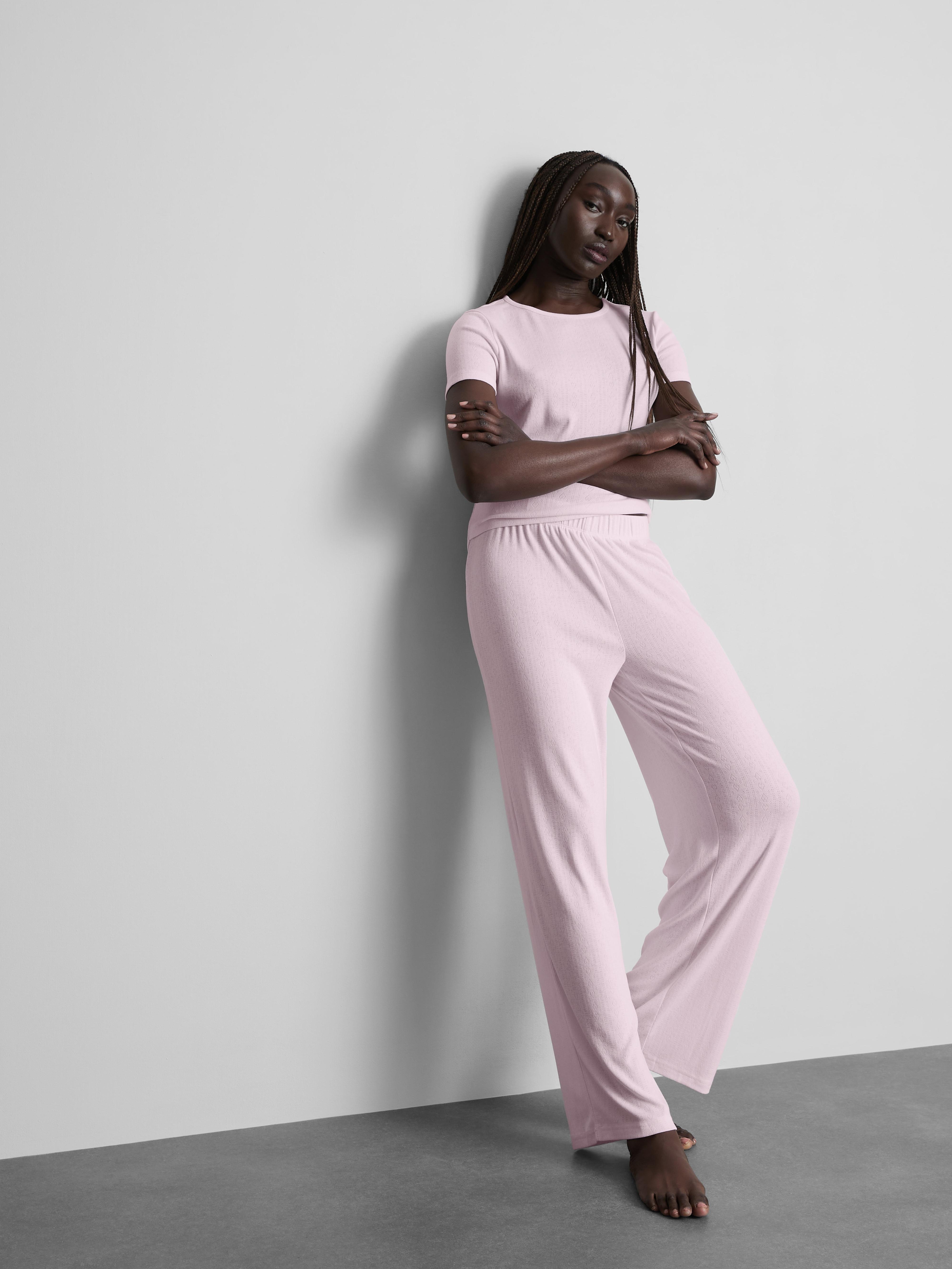 Short Sleeve Straight Leg Pointelle Pajamas