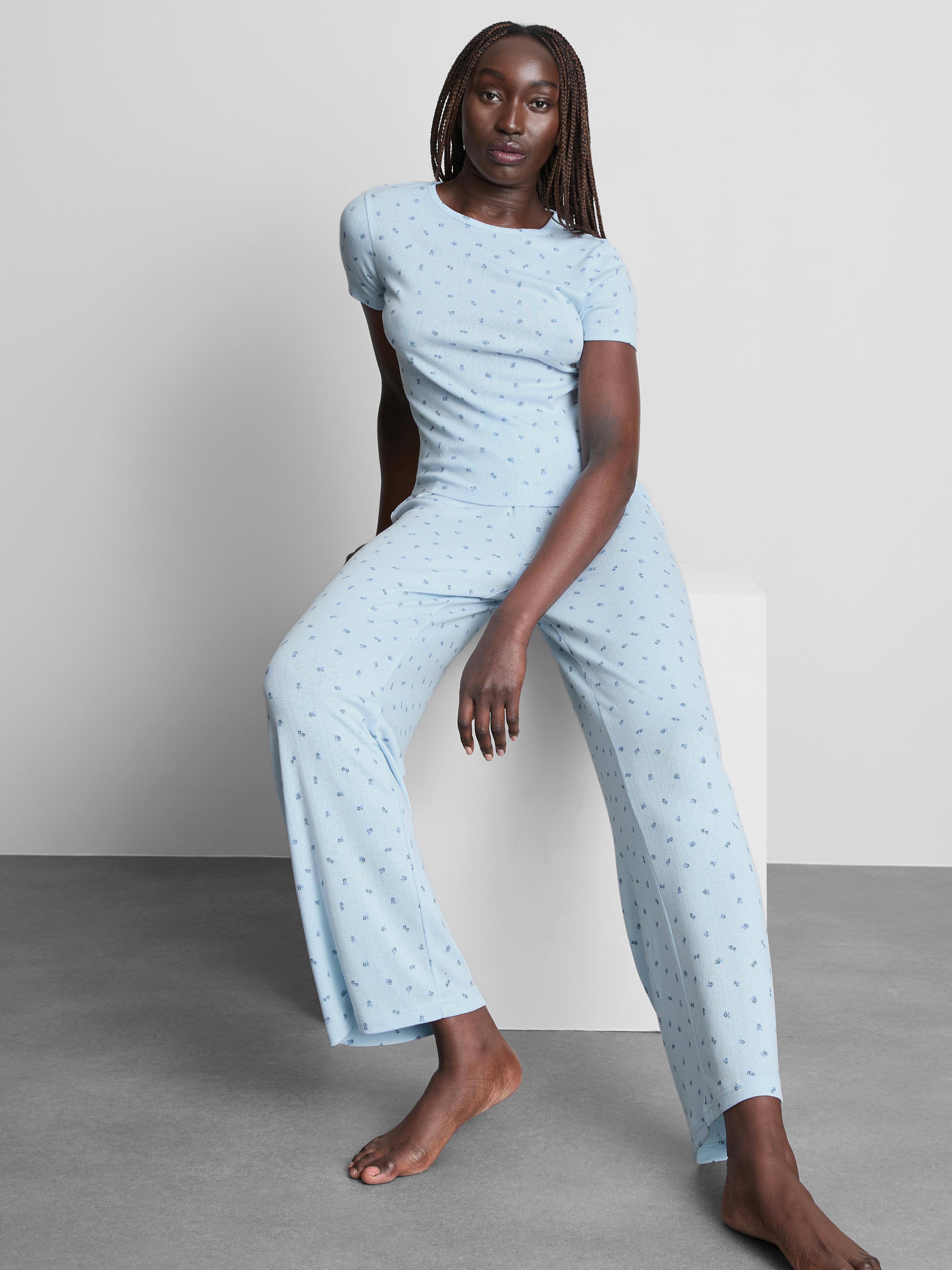 Short Sleeve Straight Leg Pointelle Pyjamas