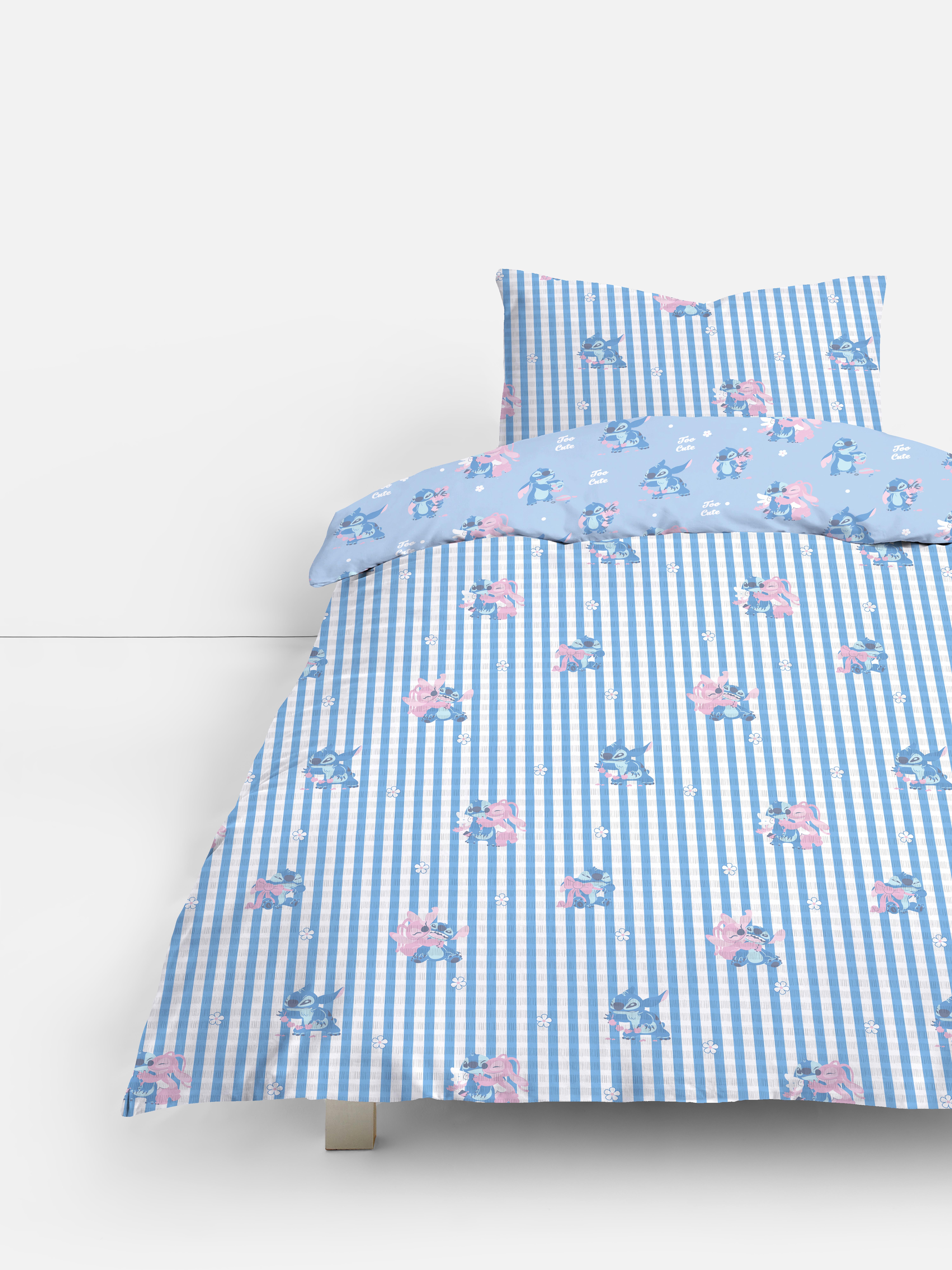 Karirasta posteljnina za enojno posteljo Disney