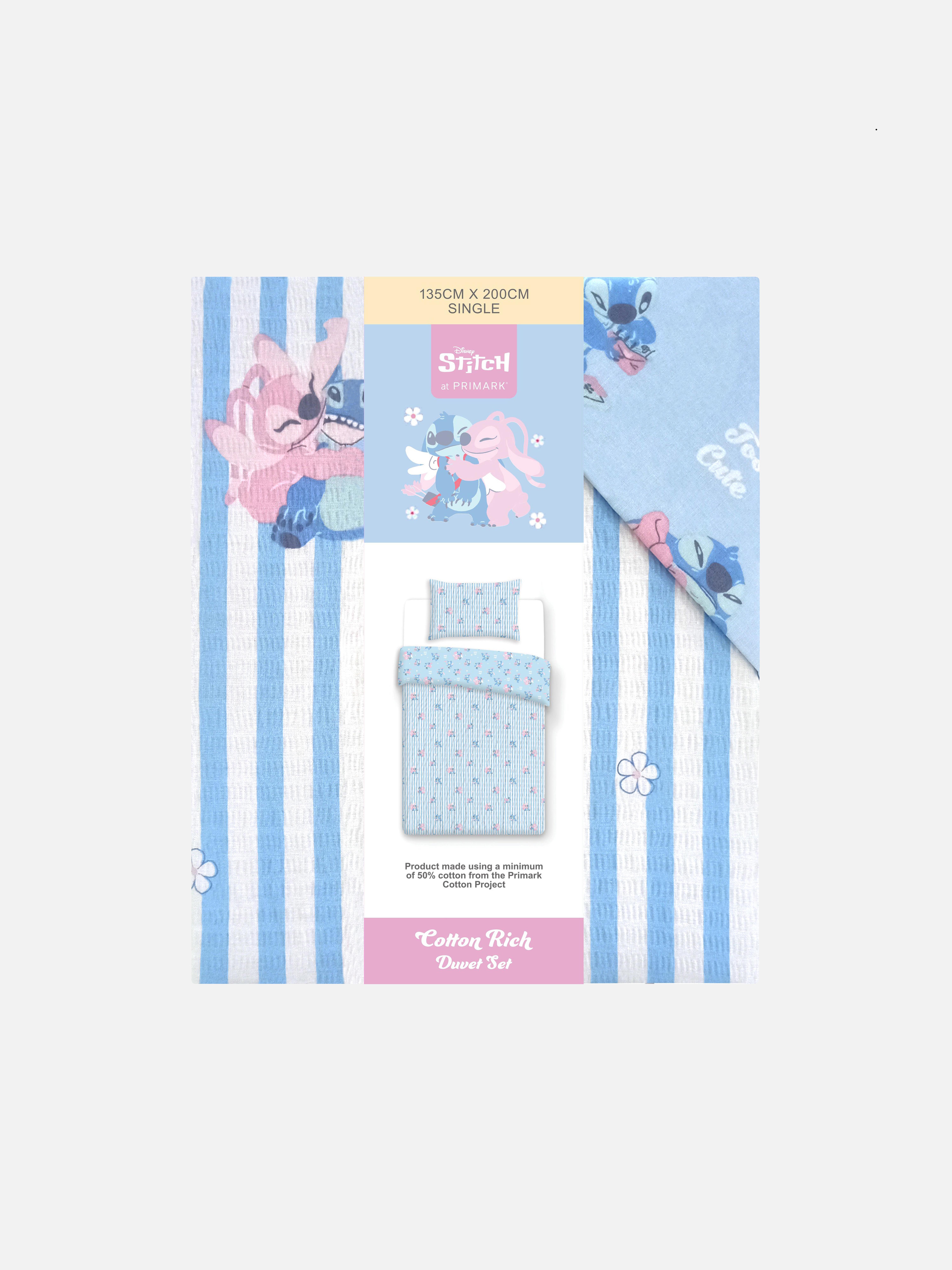 Karirasta posteljnina za enojno posteljo Disney