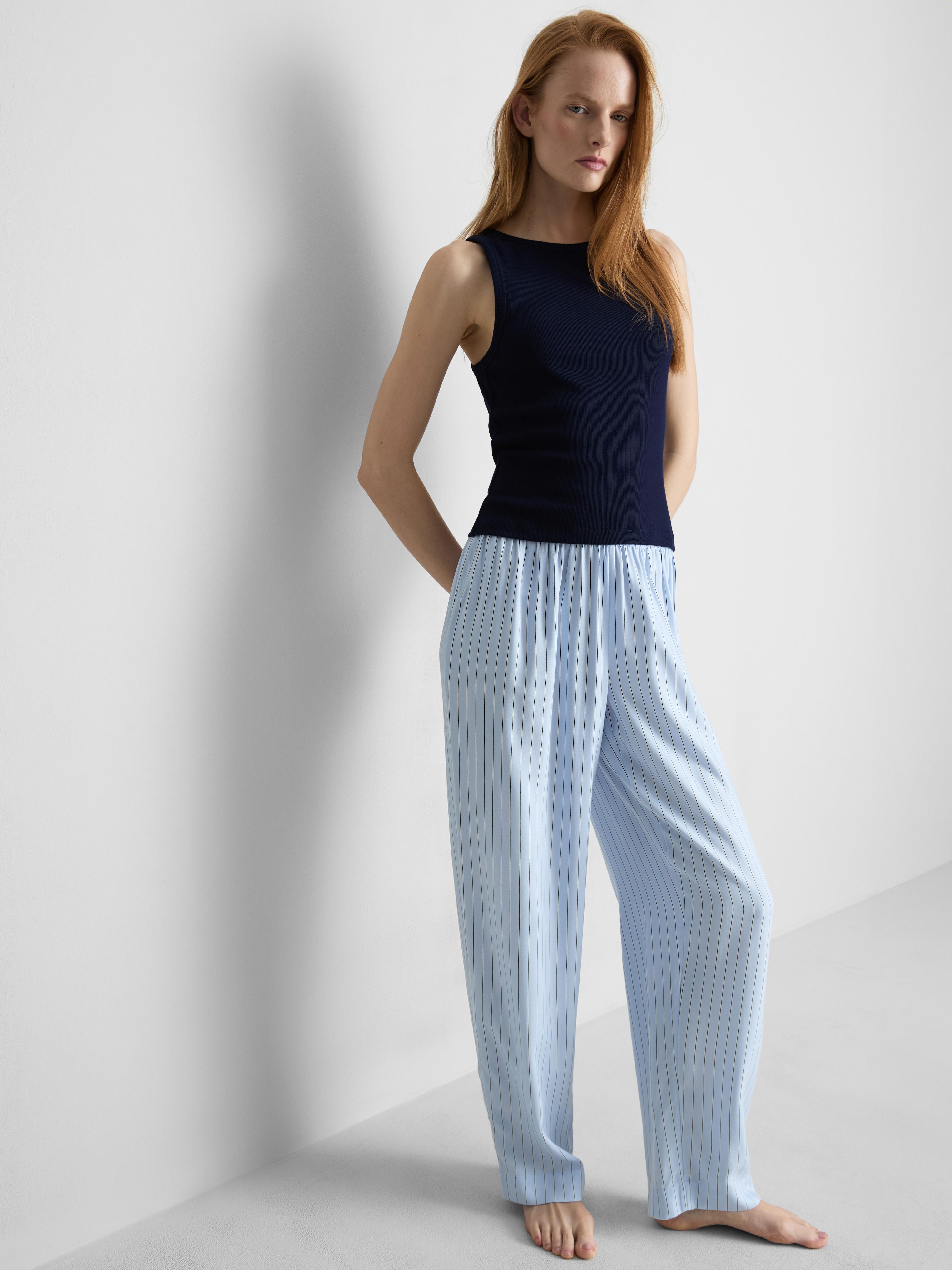 Pyžamo s tielkom a vysokým podielom bavlny Tmavomodrá