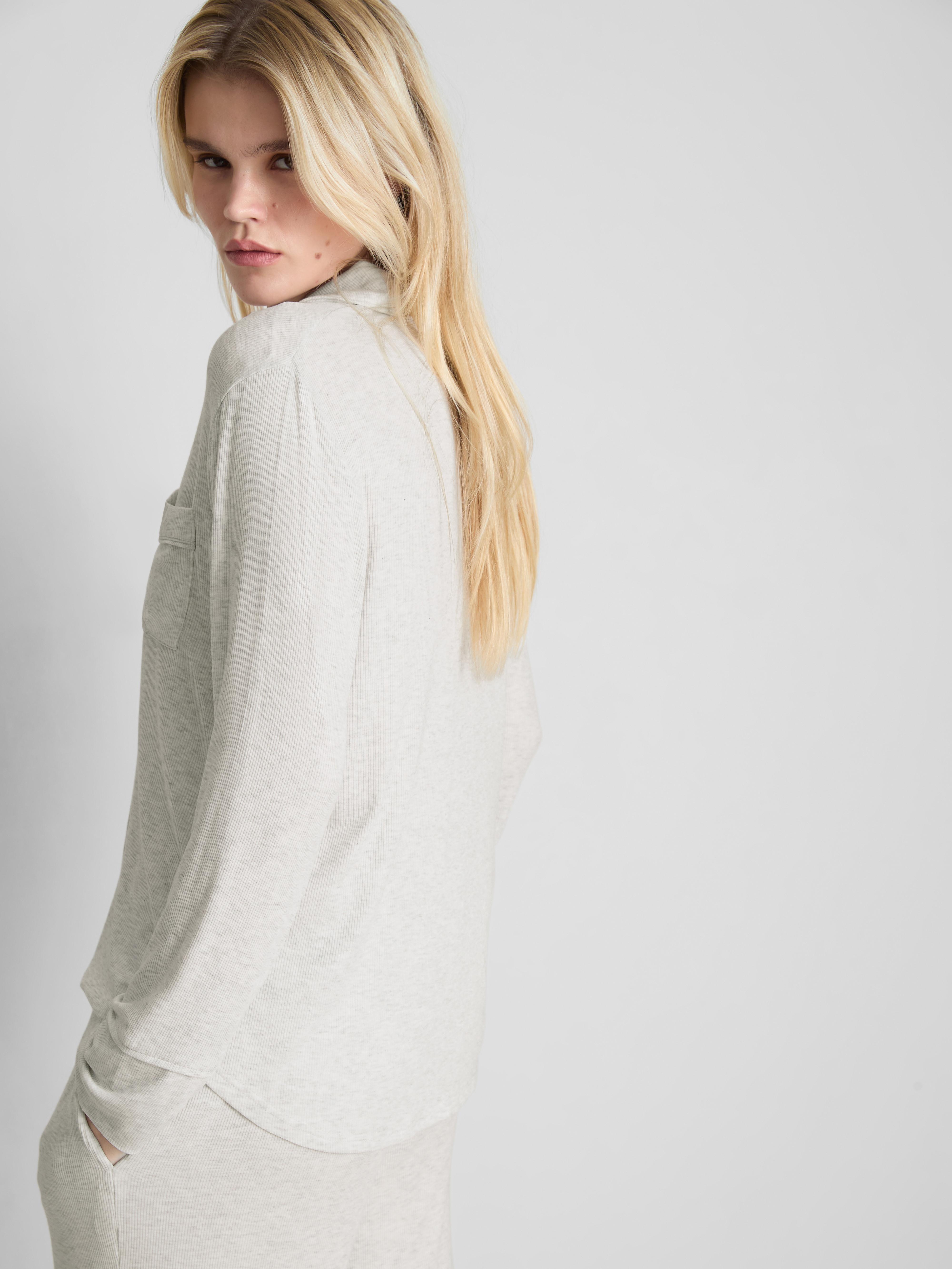 Ribbed Pajama Shirt