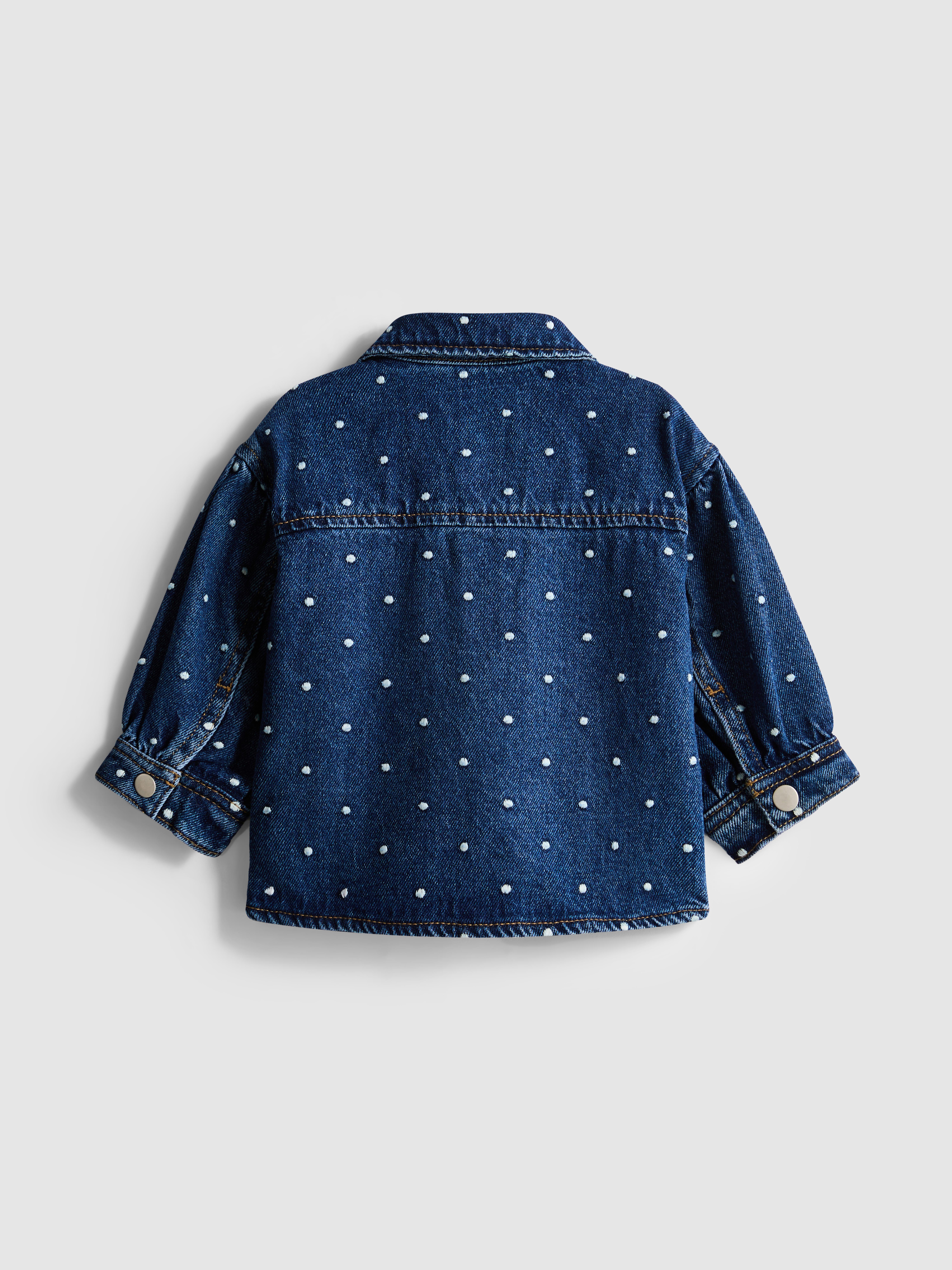 0-36mths | Polka Dot Denim Jacket