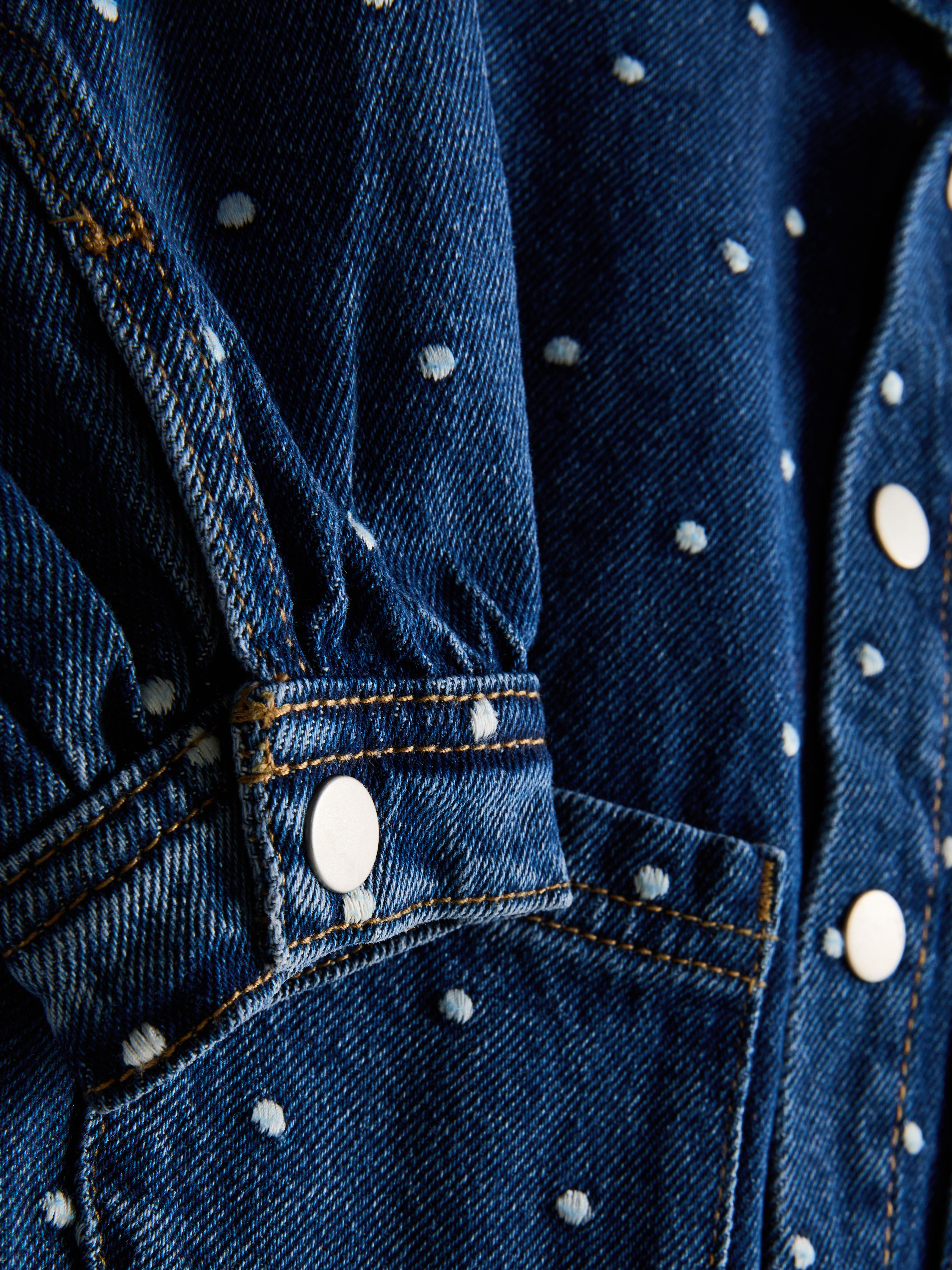 0-36mths | Polka Dot Denim Jacket