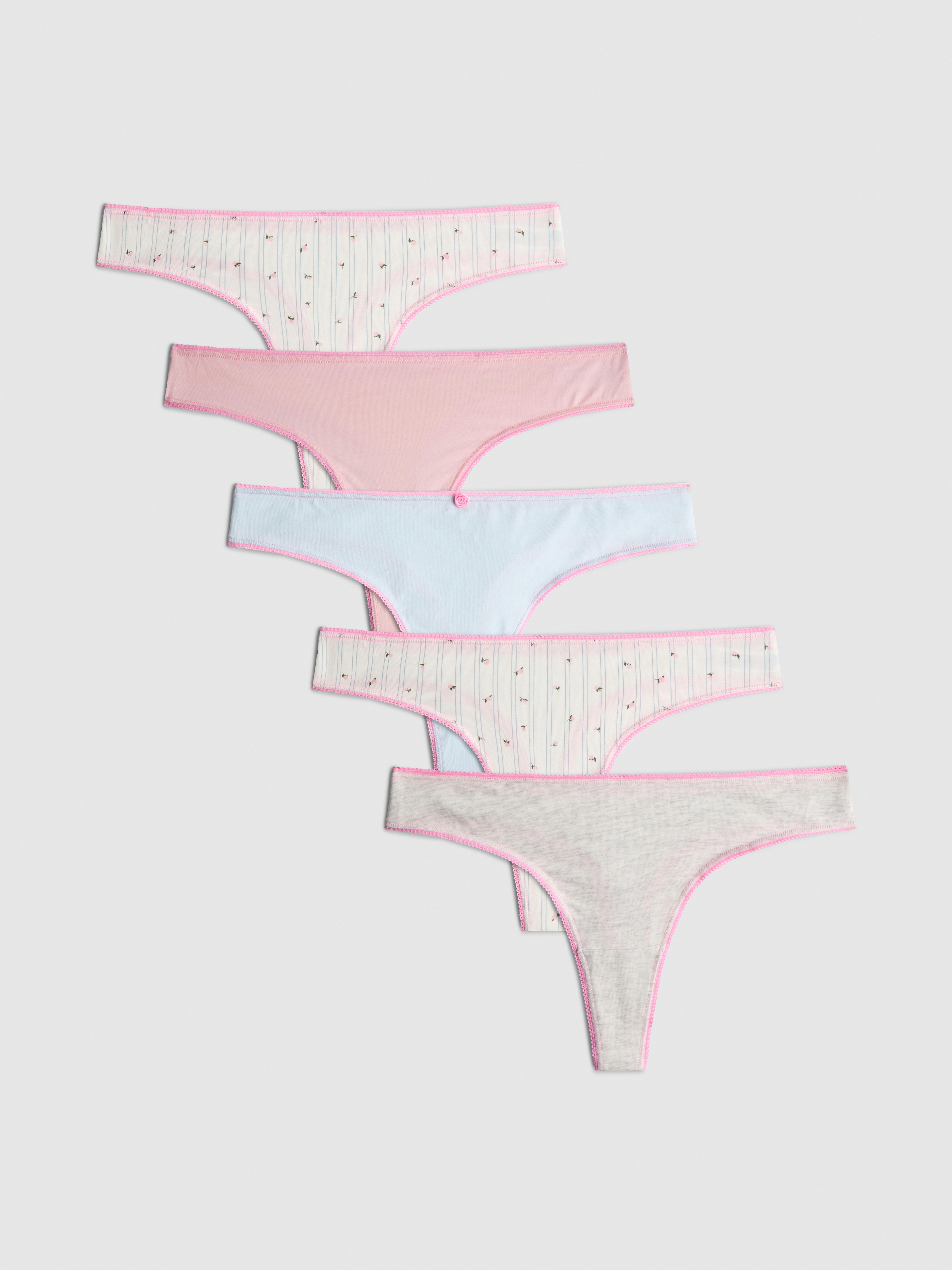 5pk Cotton Rich Thongs